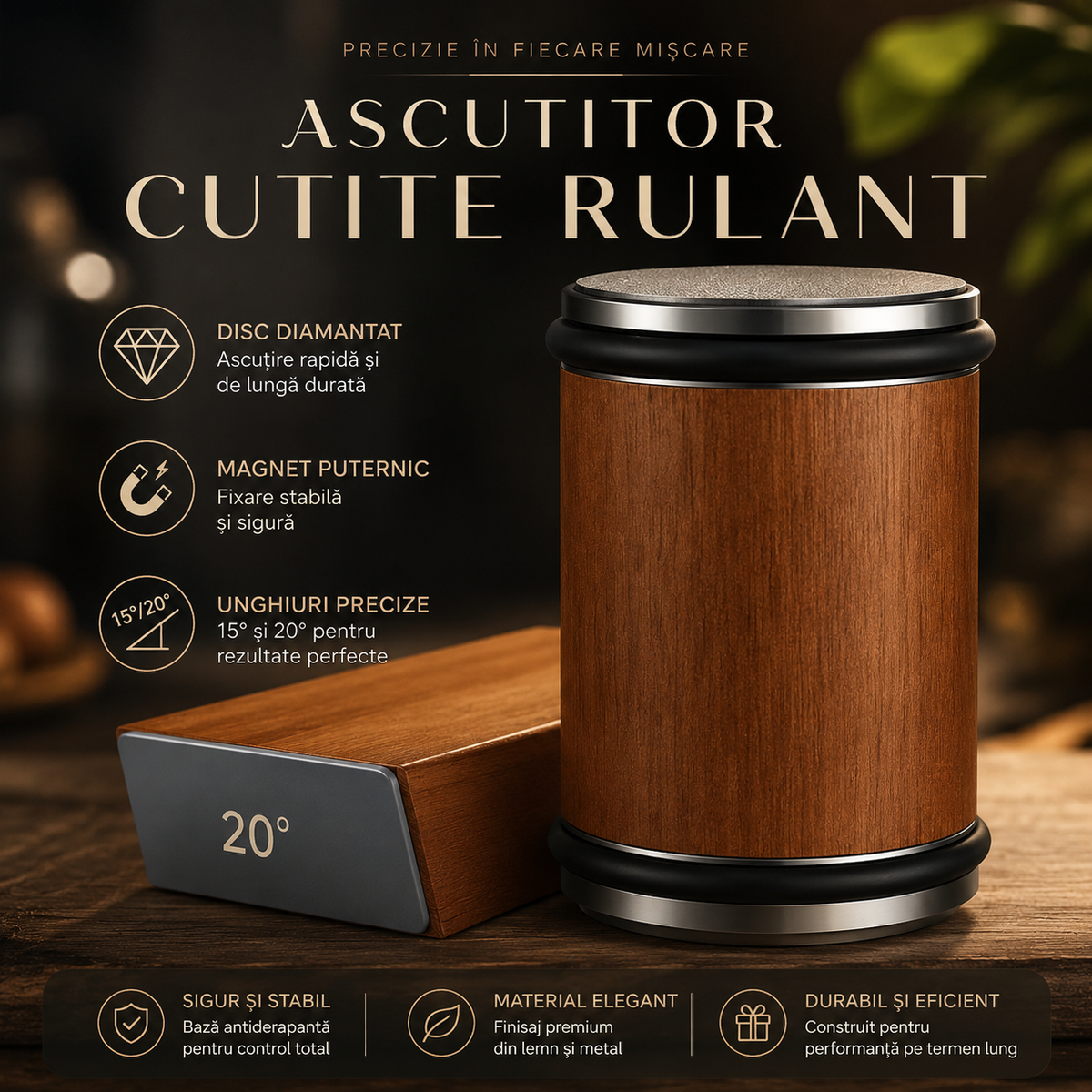 Ascutitor cutite tumbler Maranc, 400/1000, M412