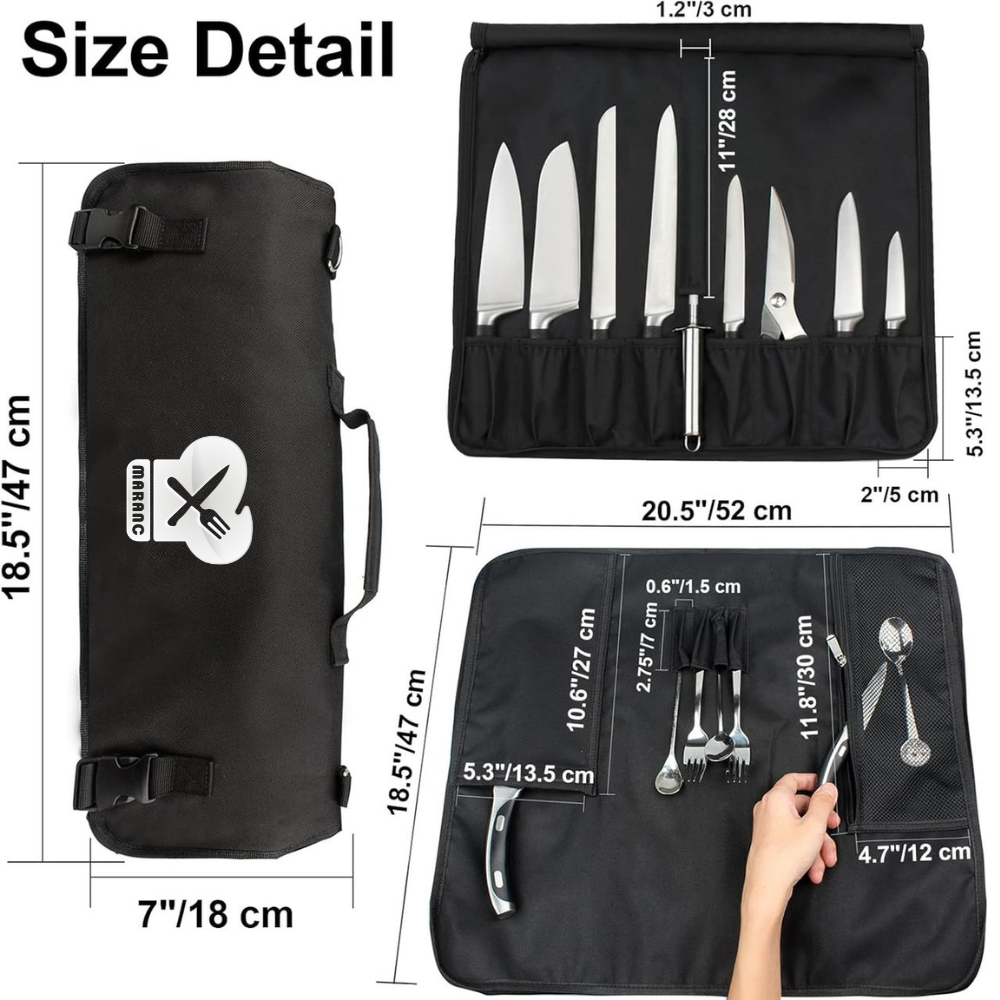 Trusa profesionala transport cutite Maranc, din material textil, M349