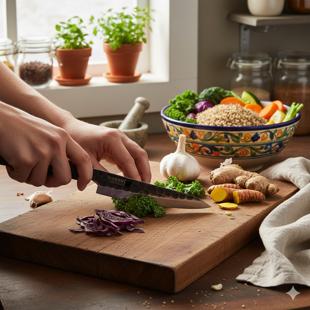 Cutit filetat profesional Maranc, otel compozit, 15 cm, M192