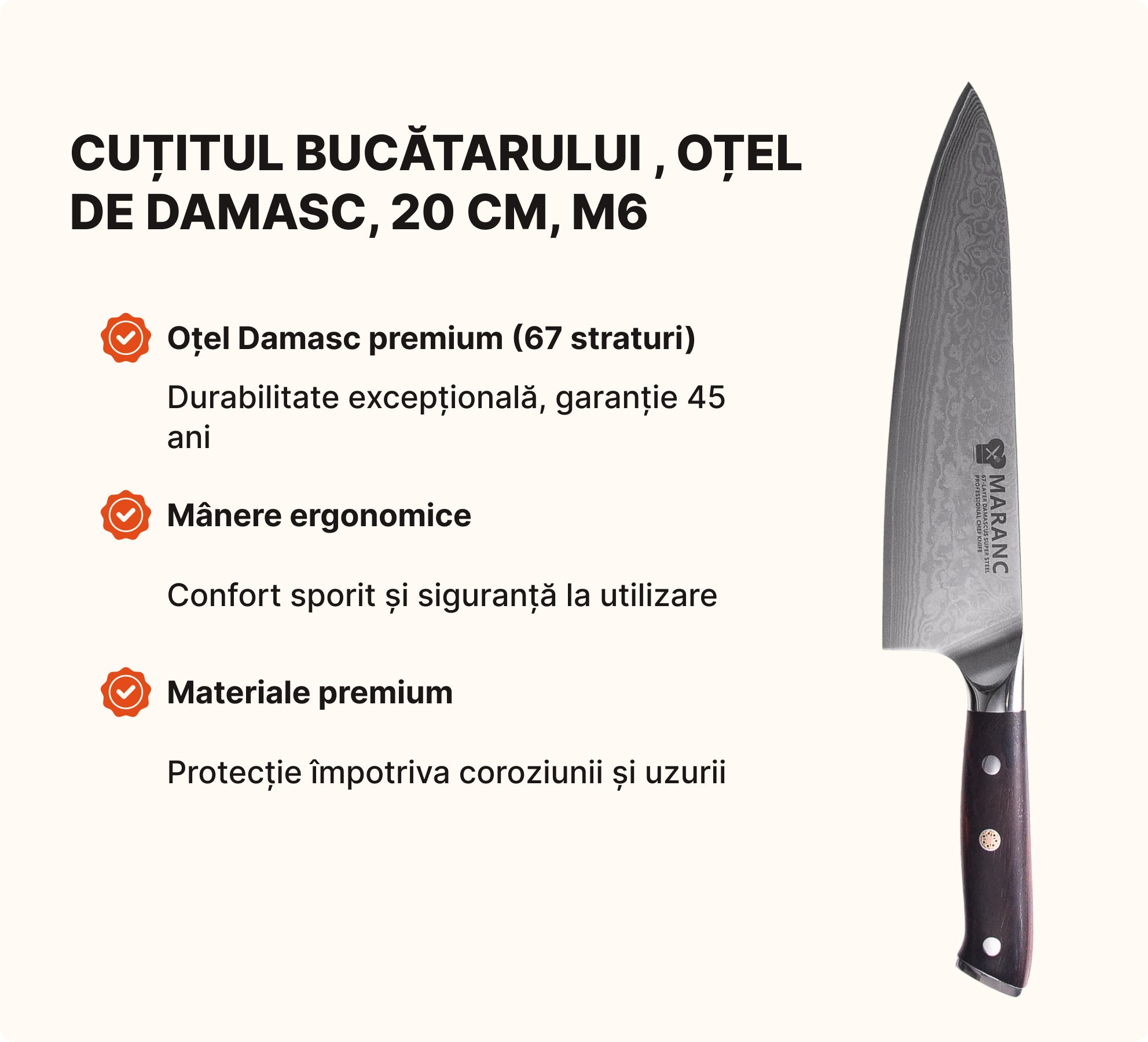 Set de cuțite profesionale pentru bucătărie, pentru profesioniști, Nr. 5