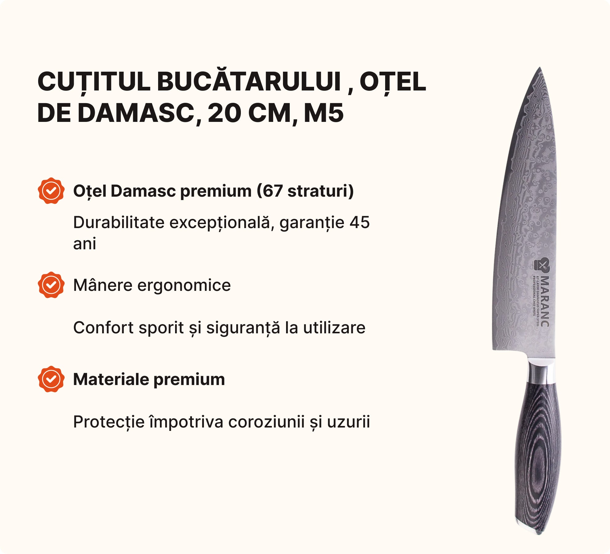 Set de cuțite profesionale pentru bucătărie, pentru profesioniști, Nr. 4