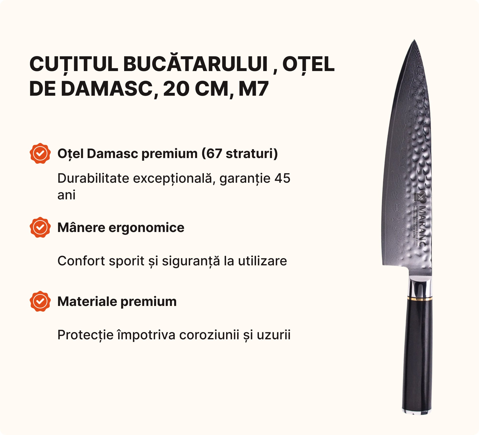 Set de cuțite profesionale pentru bucătărie, pentru profesioniști, Nr. 3