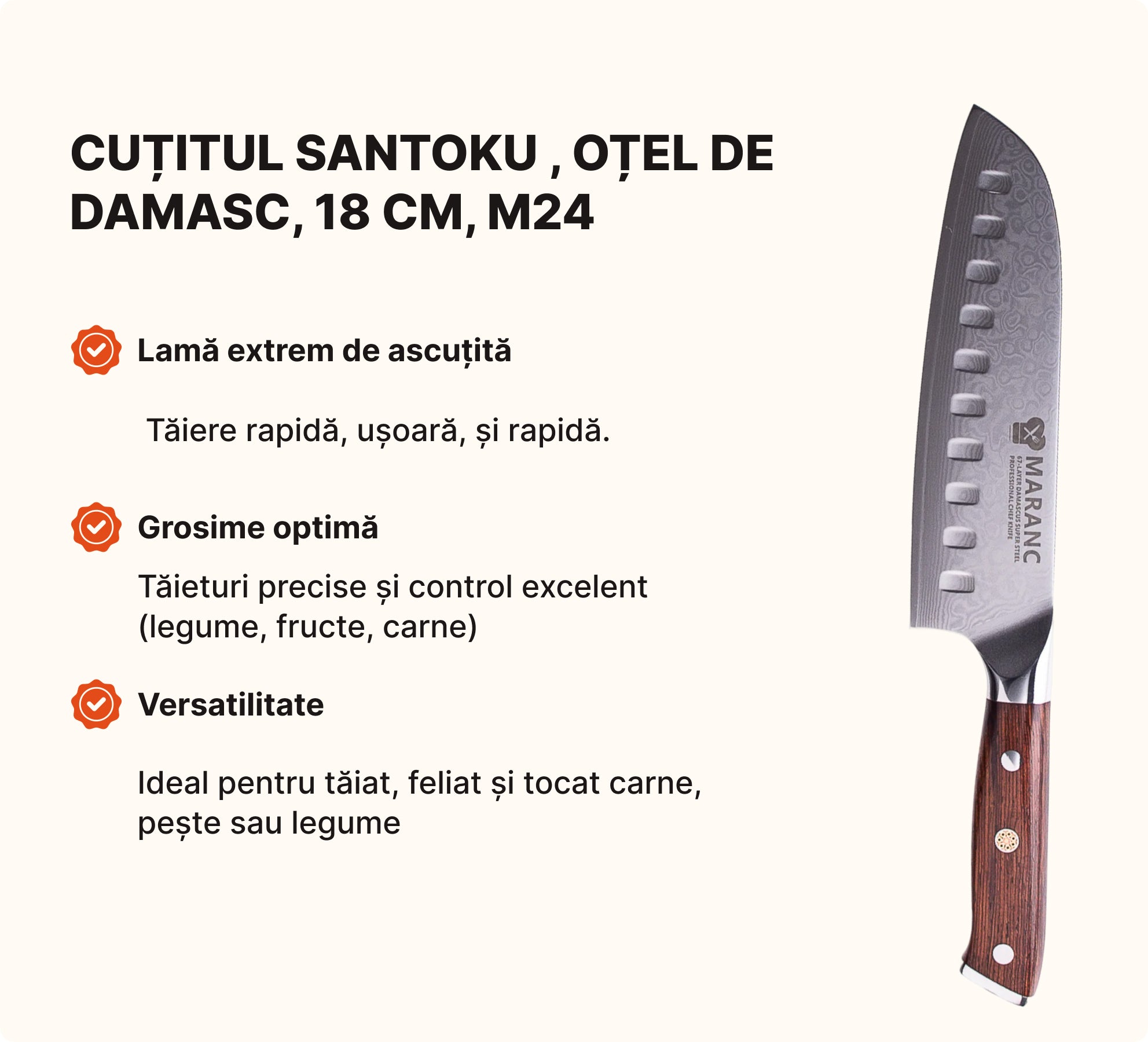 Set de cuțite profesionale pentru bucătărie, pentru pasionați, Nr. 6