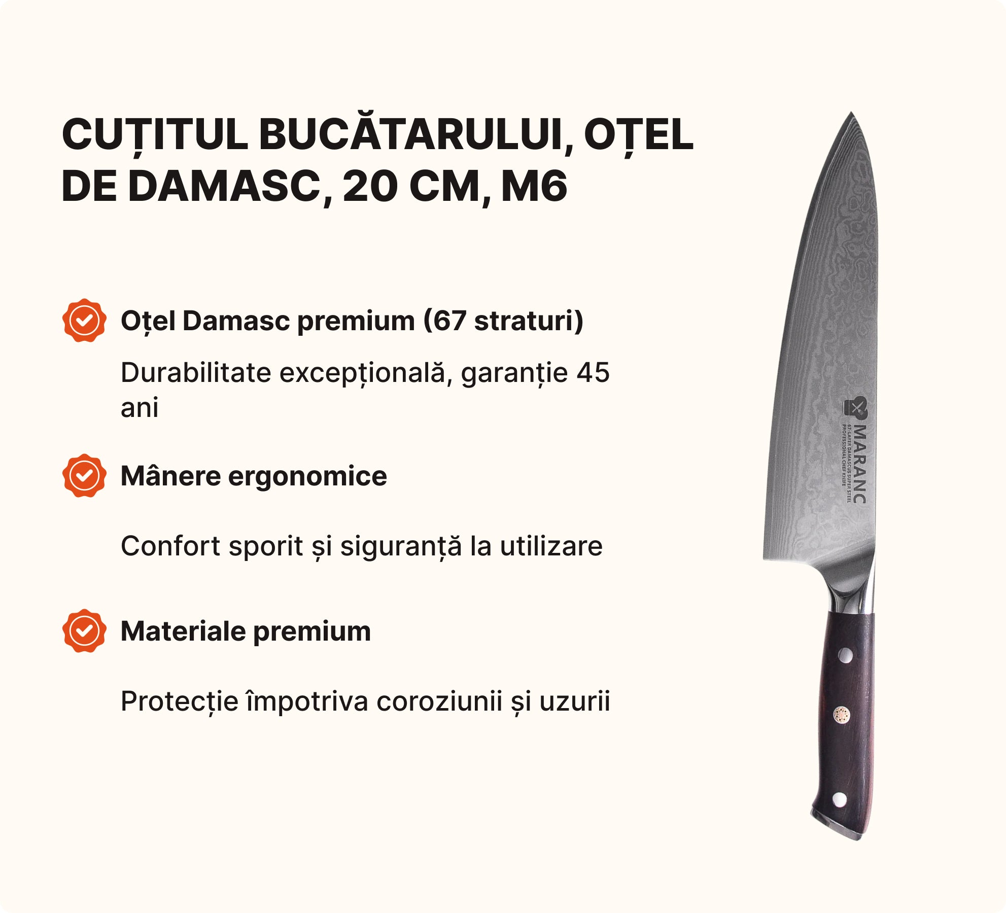 Set de cuțite profesionale pentru bucătărie, pentru profesioniști, Nr. 1