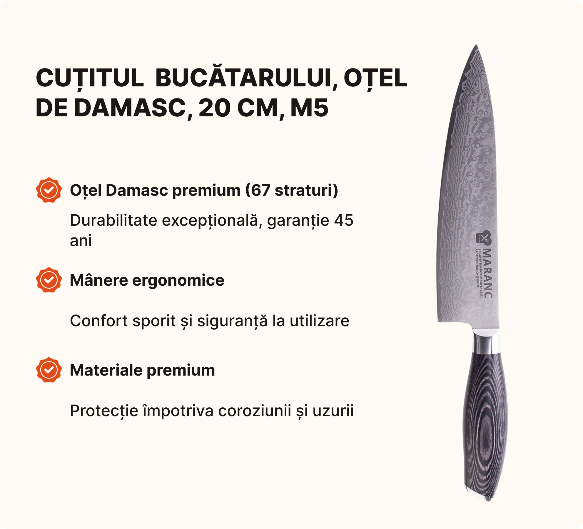 Set de cuțite profesionale pentru bucătărie, pentru profesioniști, Nr. 2