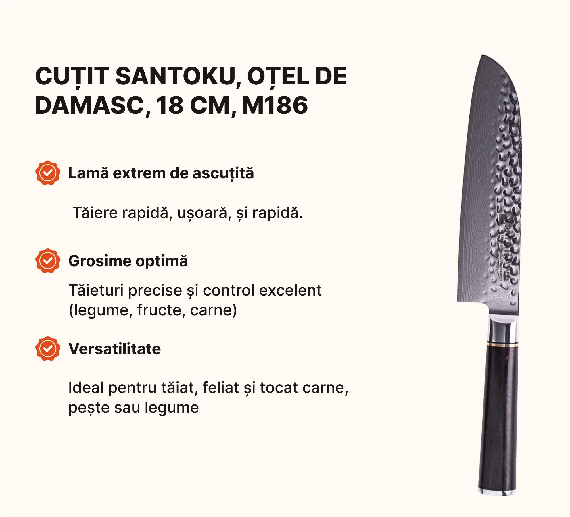 Set de cuțite profesionale pentru bucătărie, pentru profesioniști, Nr. 7