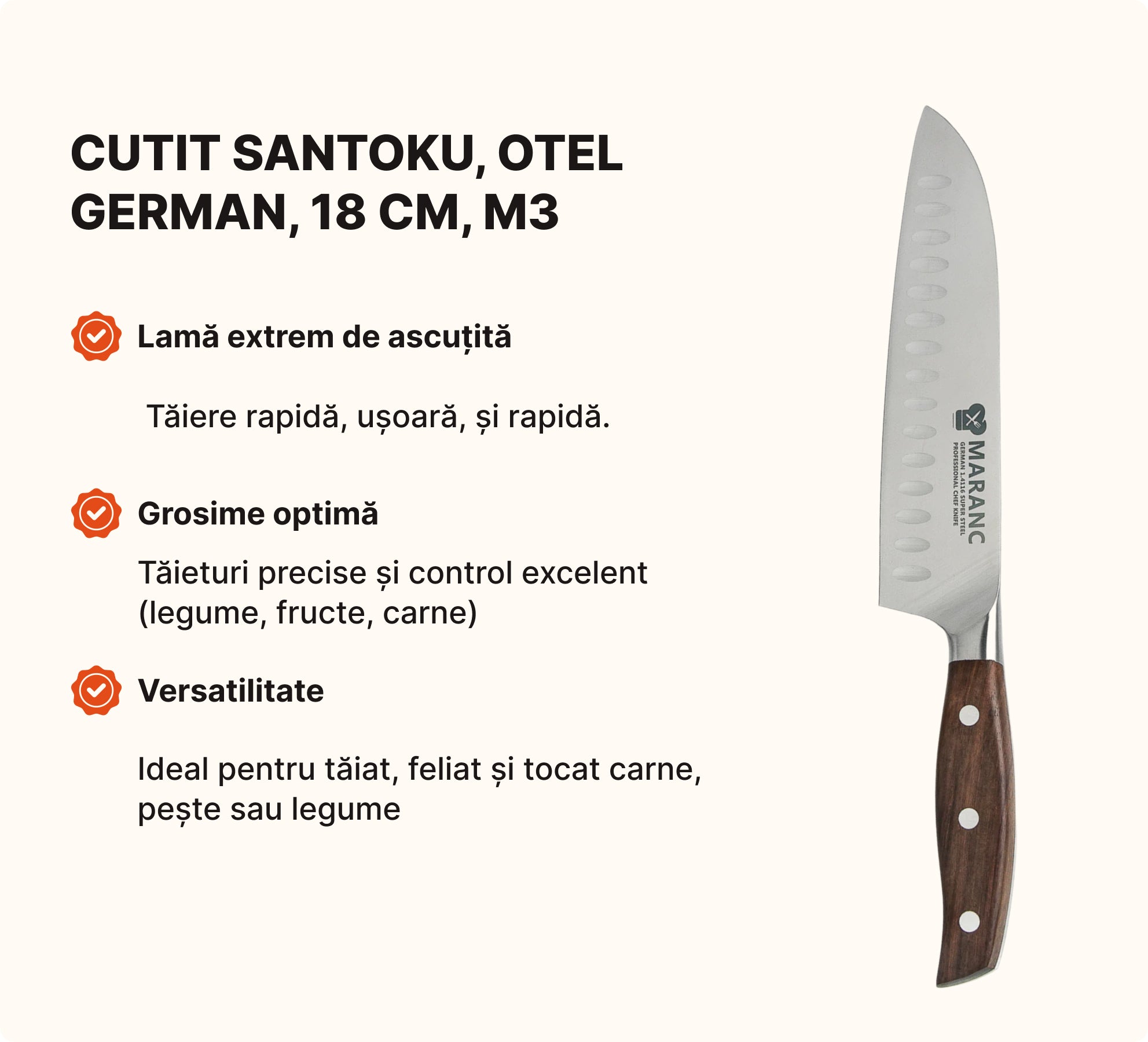 Set de cuțite profesionale pentru bucătărie, pentru începători, Nr. 5