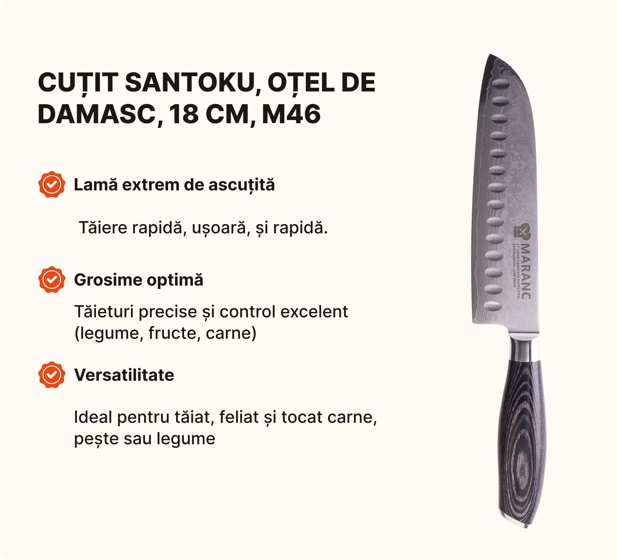 Set de cuțite profesionale pentru bucătărie, pentru profesioniști, Nr. 4