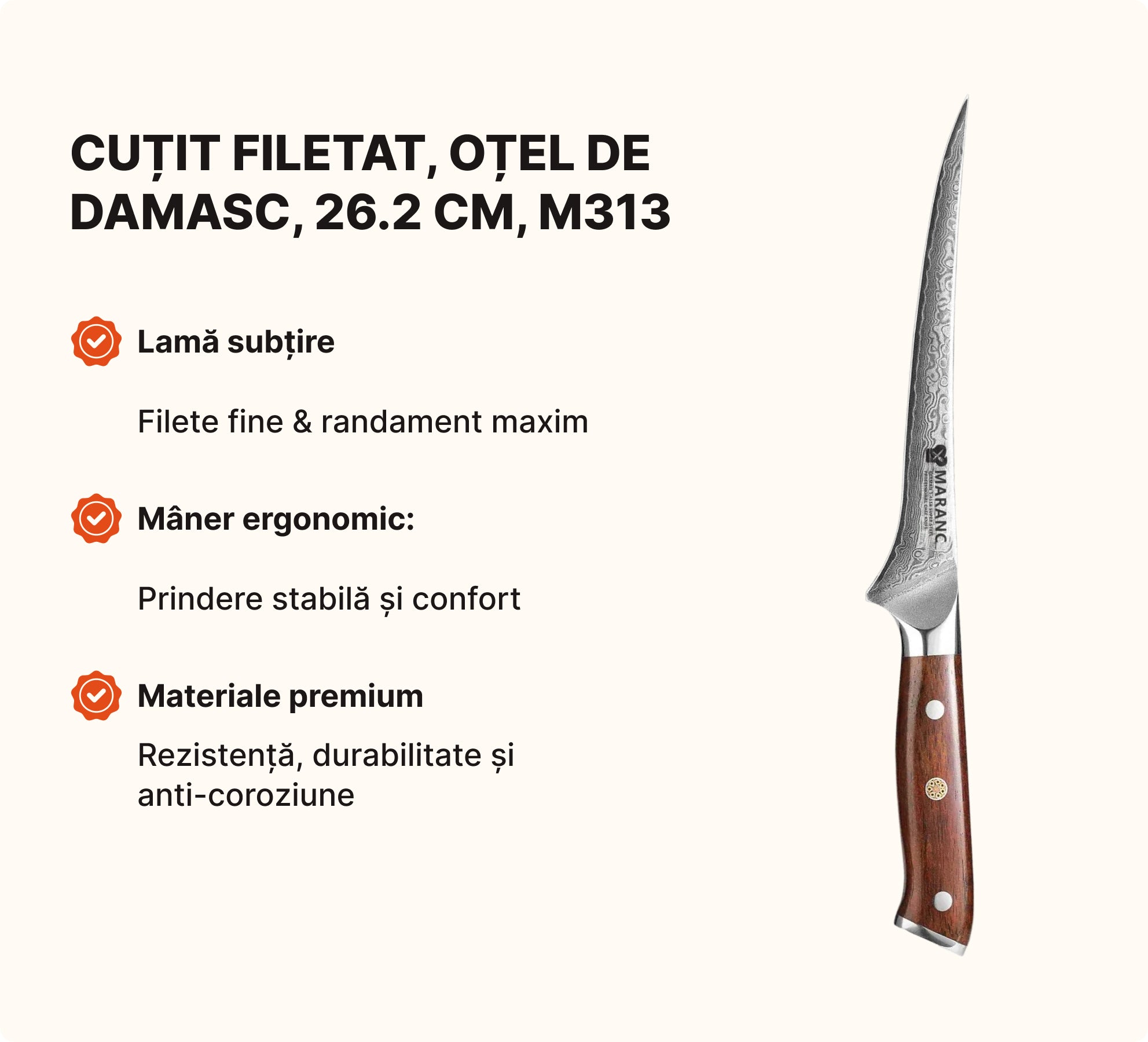 Set de cuțite profesionale pentru bucătărie, pentru pasionați, Nr. 2