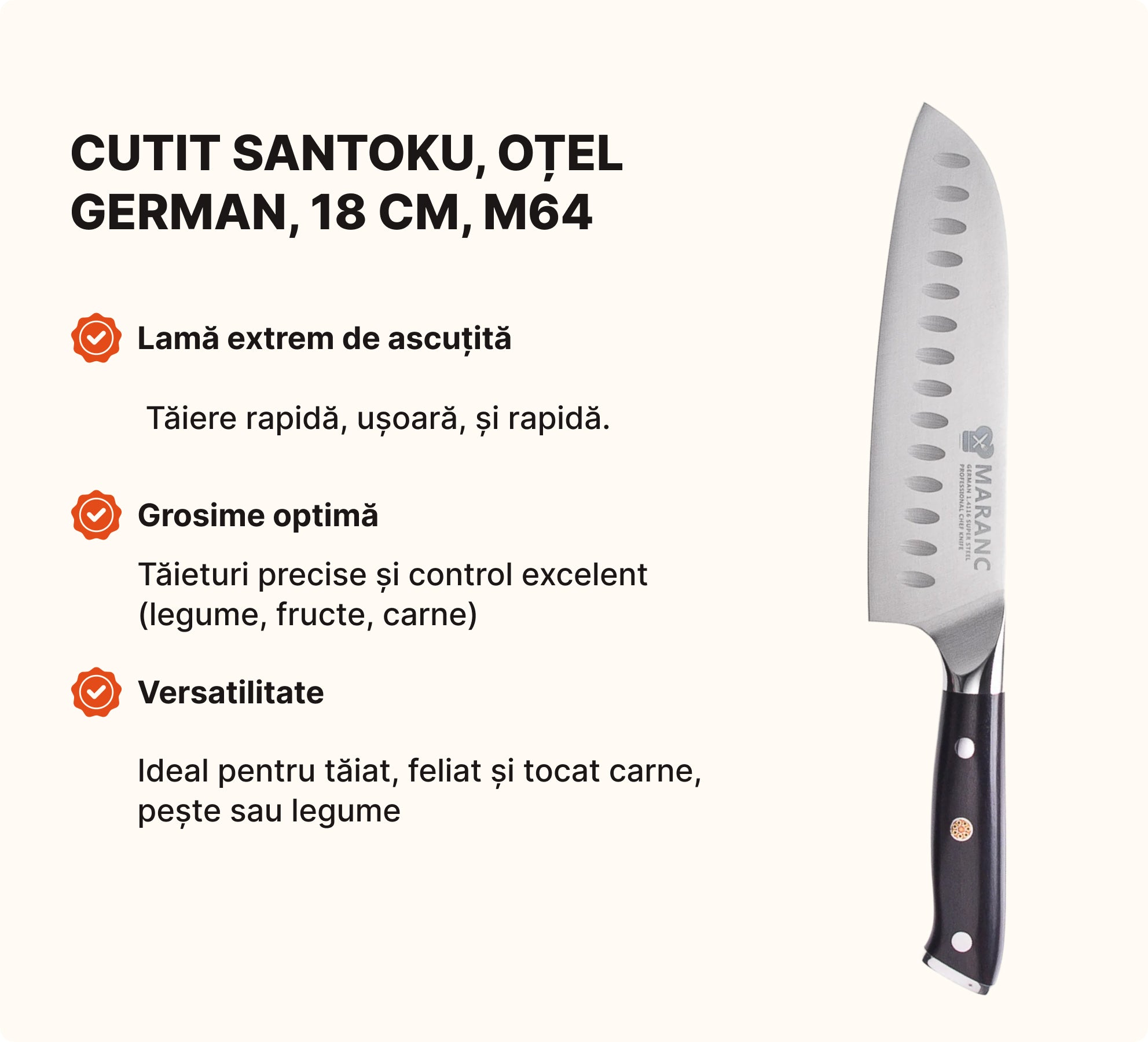 Set de cuțite profesionale pentru bucătărie, pentru pasionați, Nr. 7