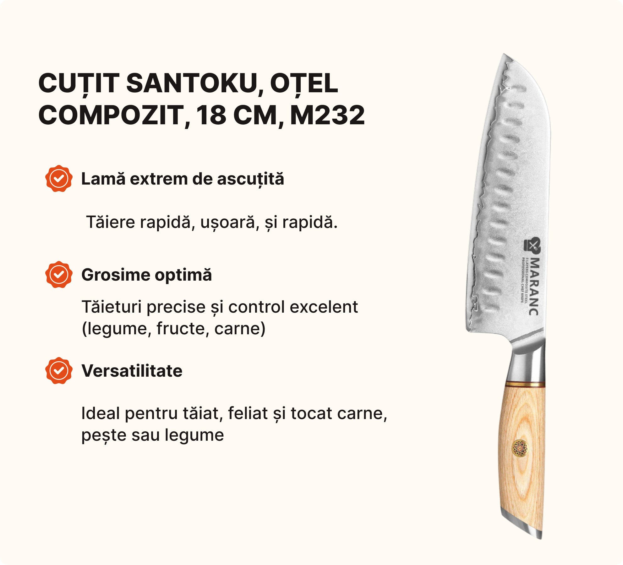 Set de cuțite profesionale pentru bucătărie, pentru pasionați, Nr. 3