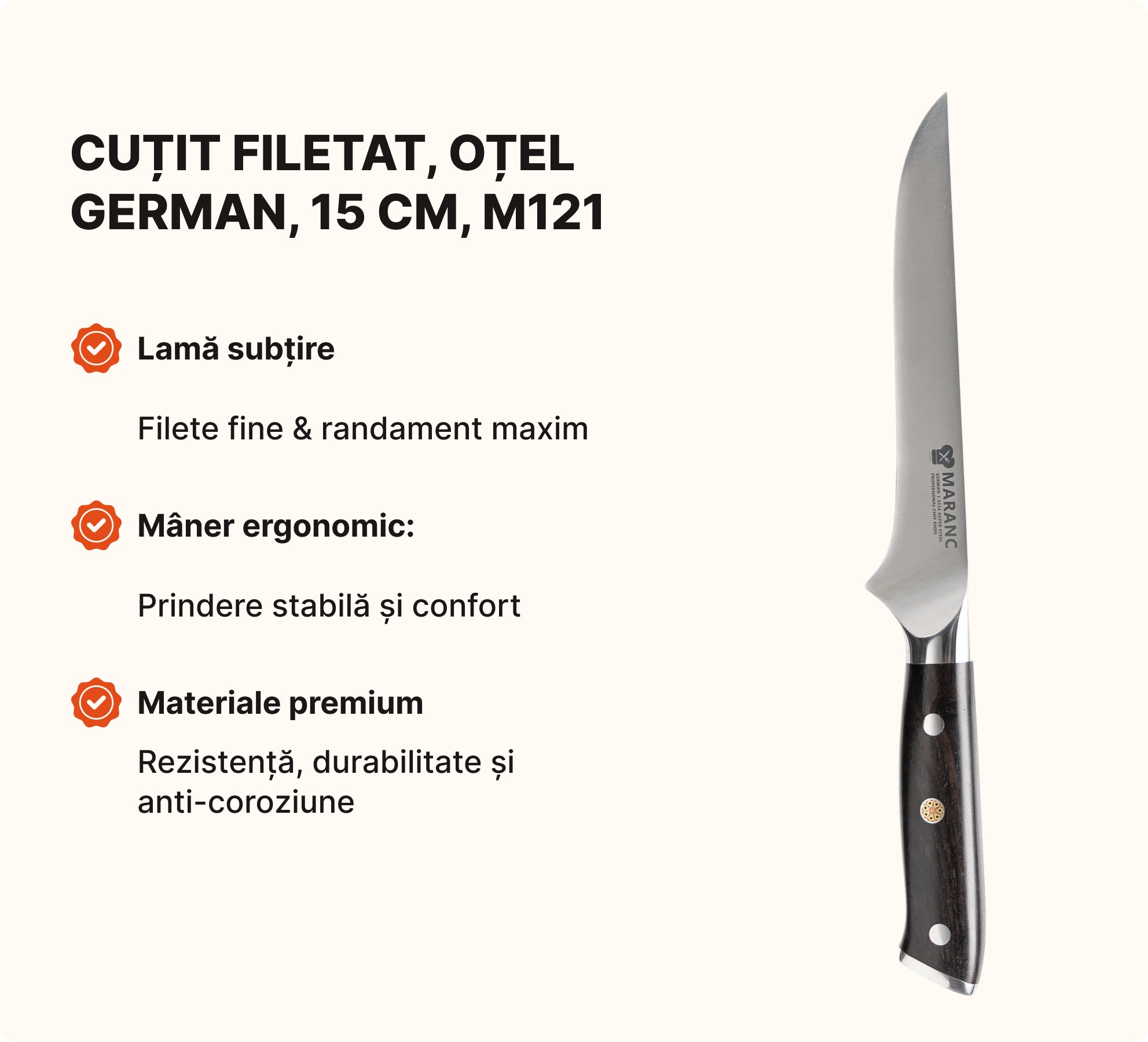 Set de cuțite profesionale pentru bucătărie, pentru începători, Nr. 2