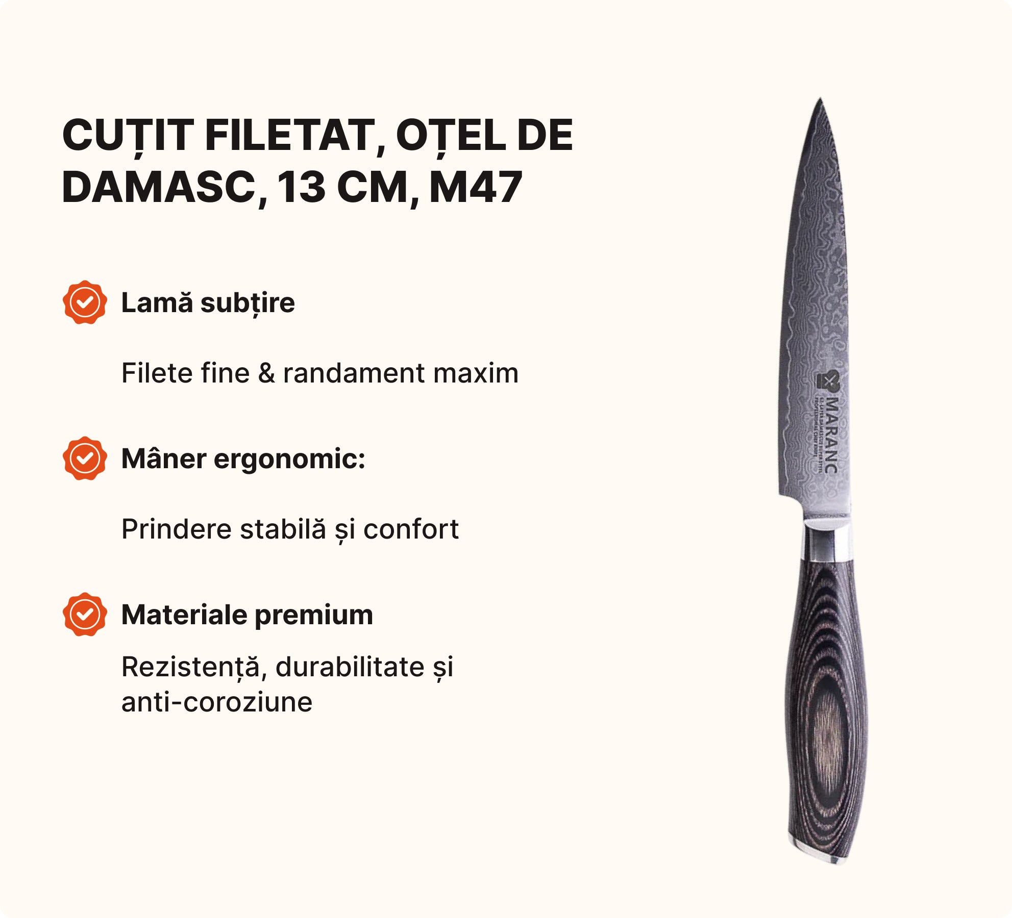 Set de cuțite profesionale pentru bucătărie, pentru profesioniști, Nr. 4