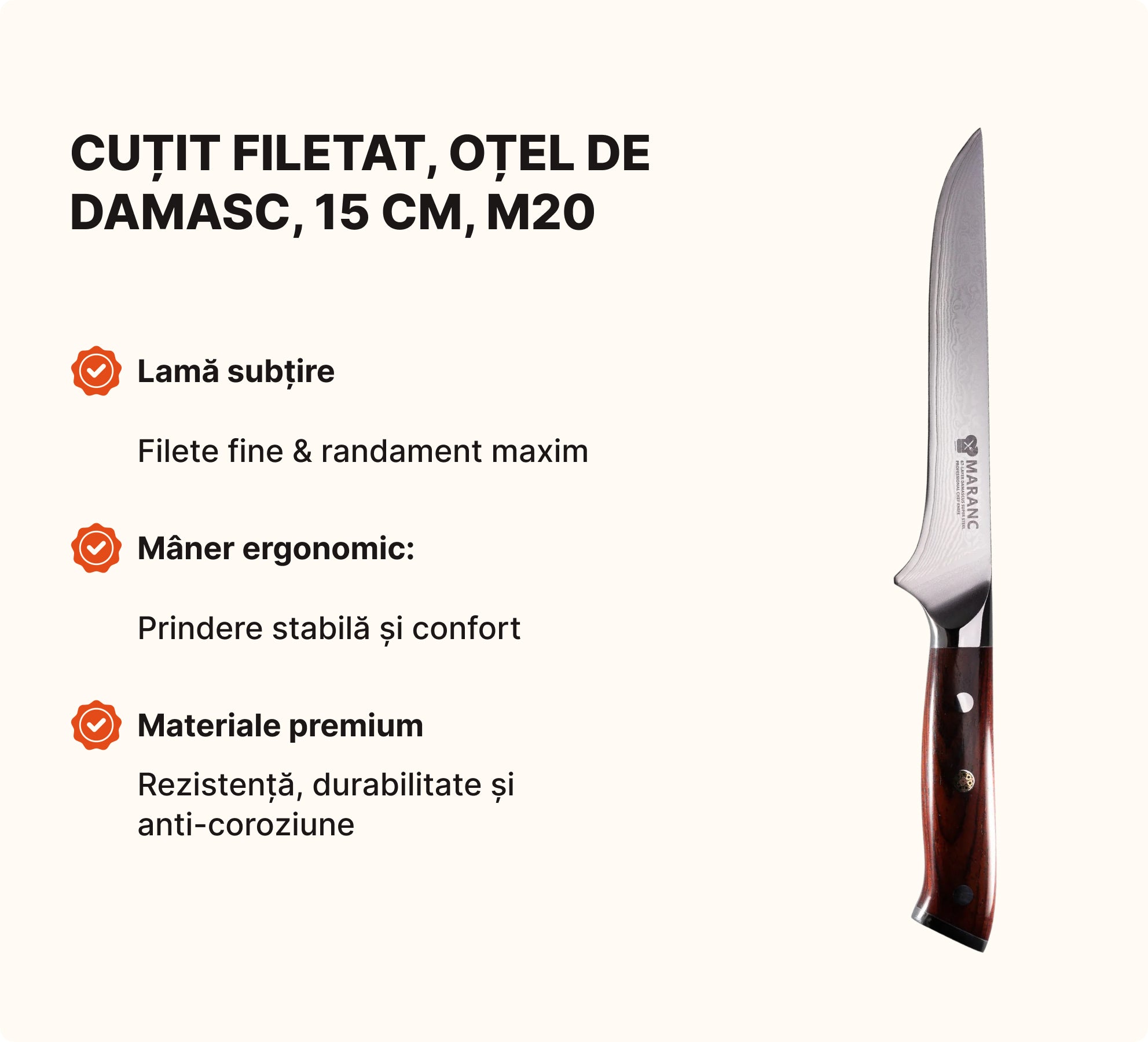 Set de cuțite profesionale pentru bucătărie, pentru pasionați, Nr. 6