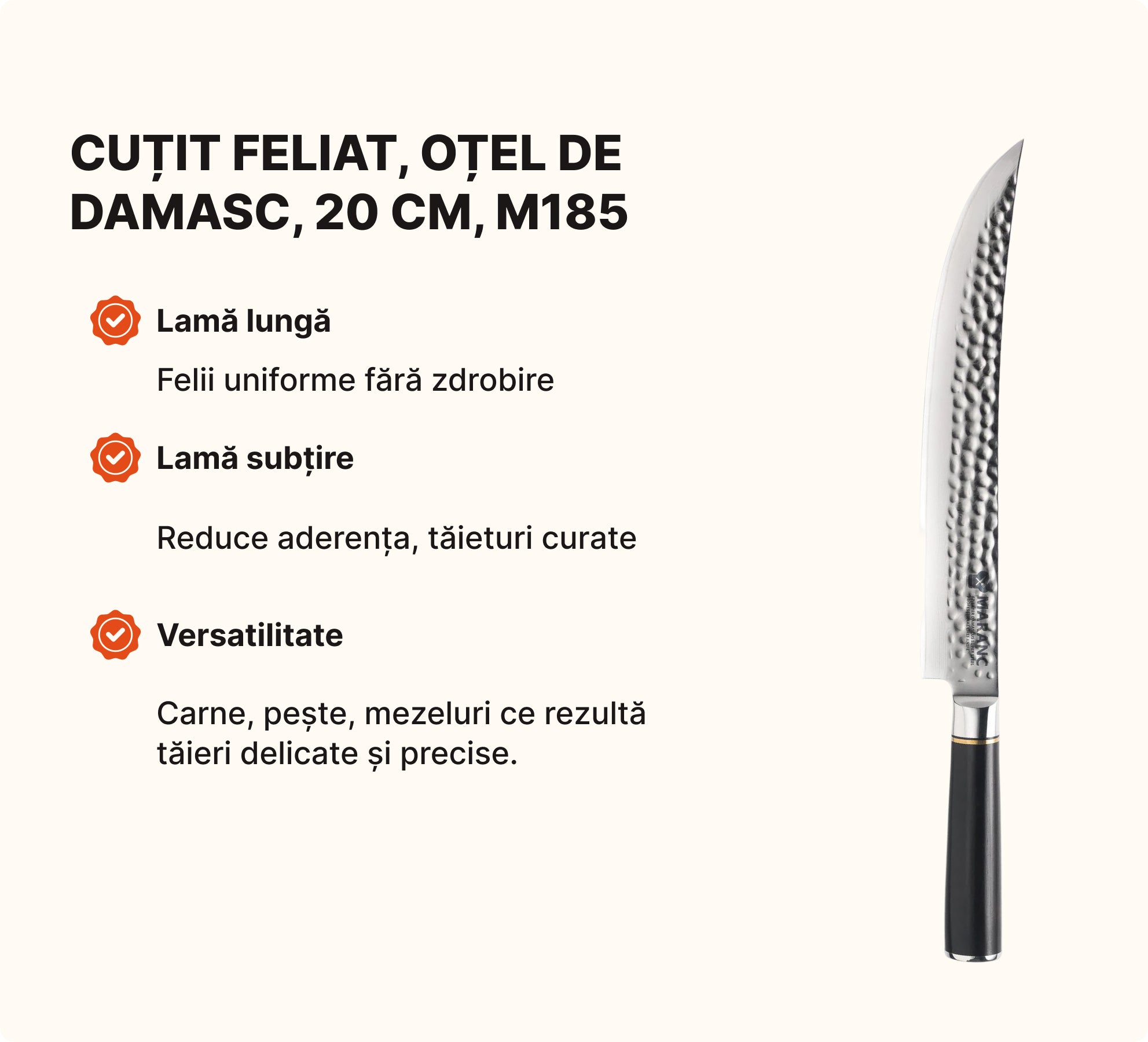 Set de cuțite profesionale pentru bucătărie, pentru profesioniști, Nr. 7