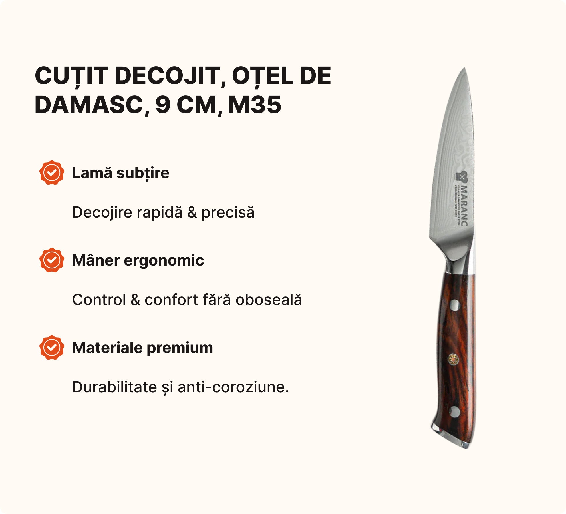 Set de cuțite profesionale pentru bucătărie, pentru pasionați, Nr. 5