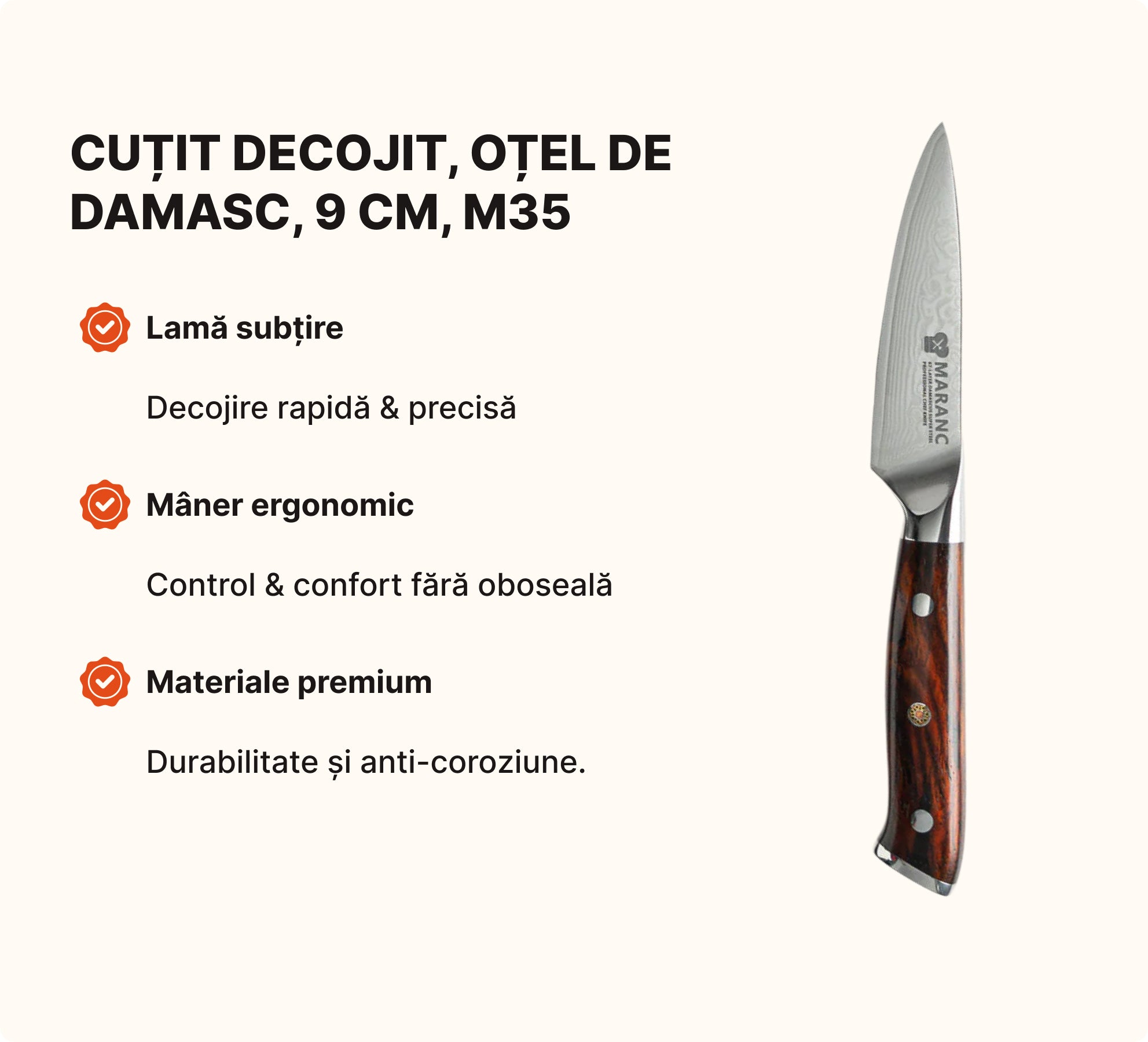 Set de cuțite profesionale pentru bucătărie, pentru pasionați, Nr. 4