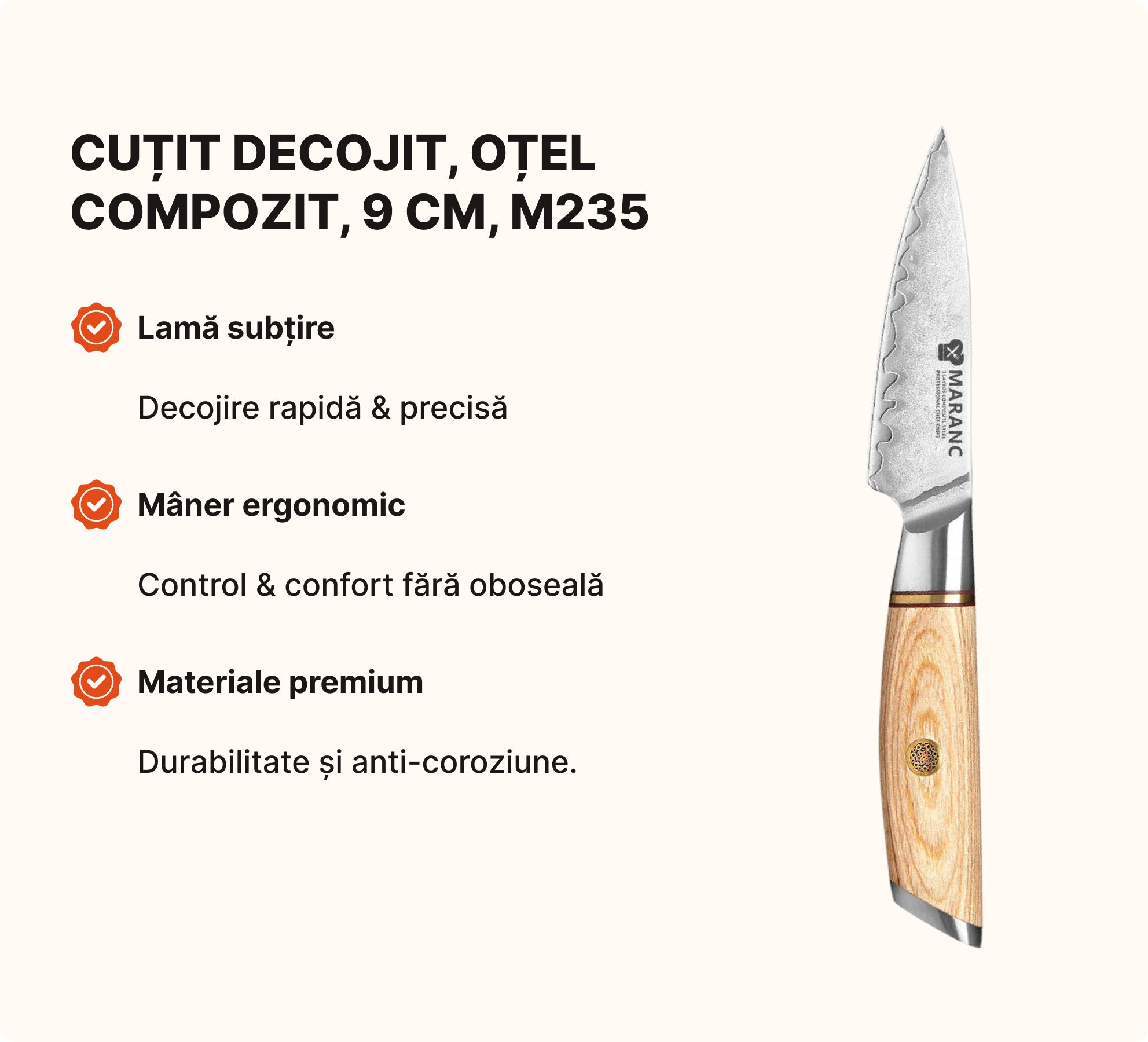 Set de cuțite profesionale pentru bucătărie, pentru pasionați, Nr. 3