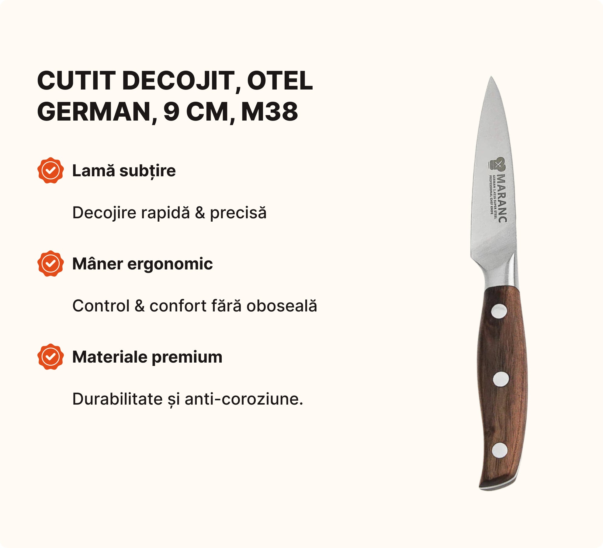 Set de cuțite profesionale pentru bucătărie, pentru pasionați, Nr. 9