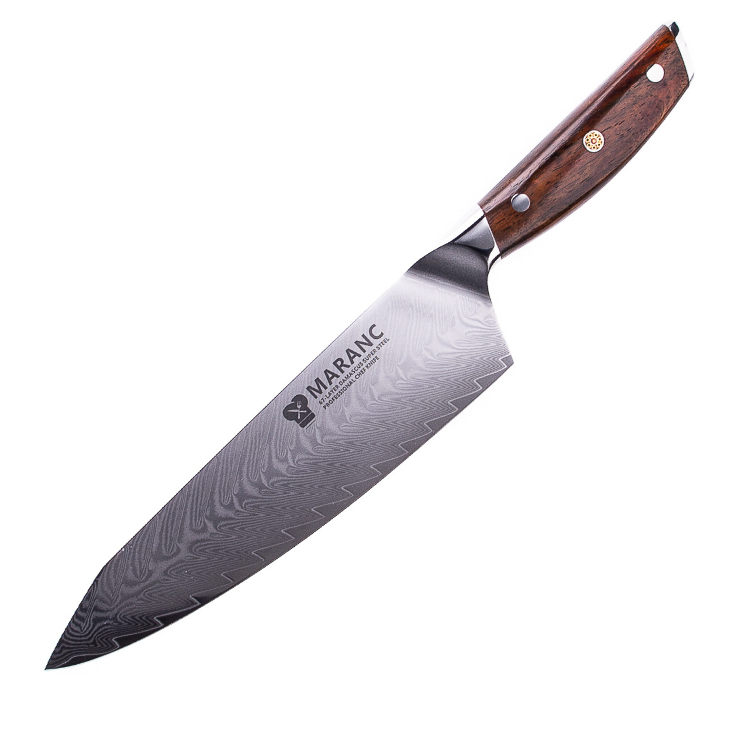 Cutitul bucatarului profesional Maranc, otel de damasc, 21 cm, M11