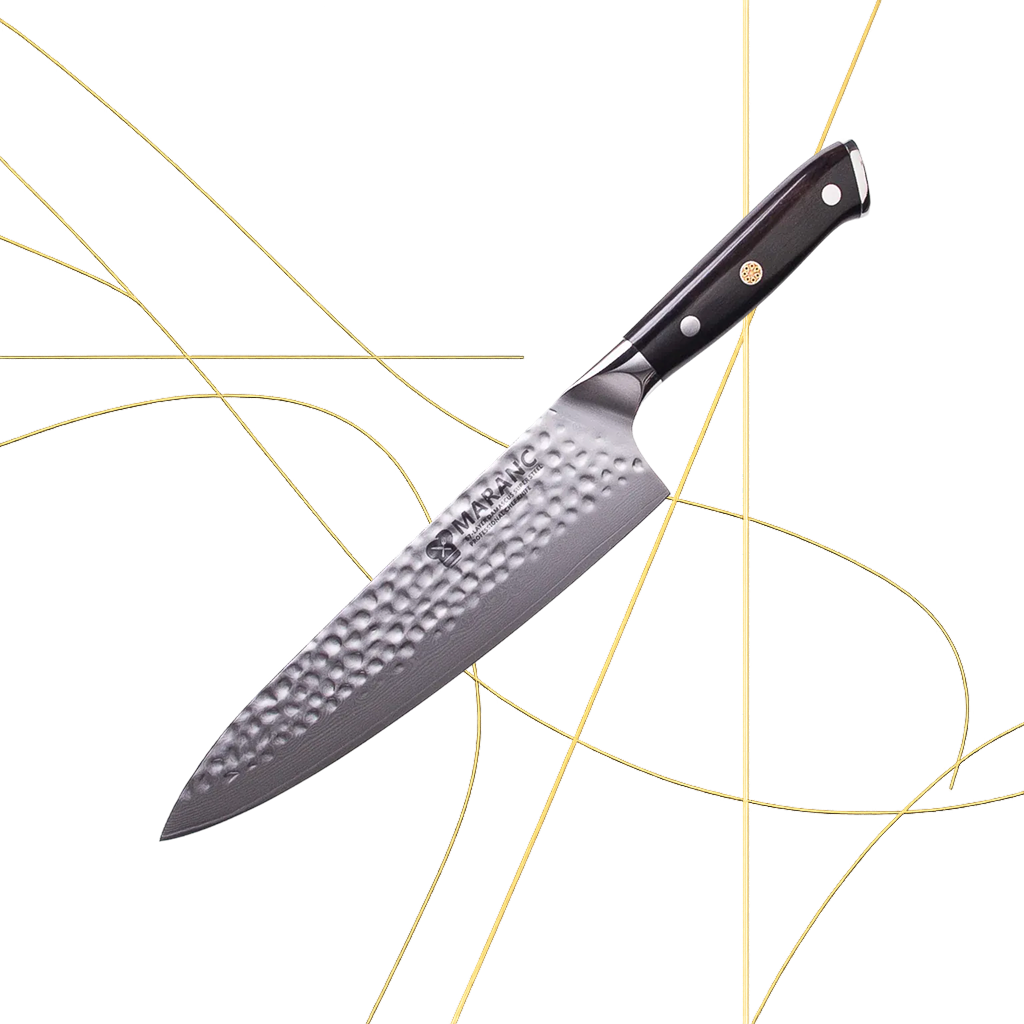 Cutitul bucatarului profesional Maranc, otel de damasc, 20 cm, M8