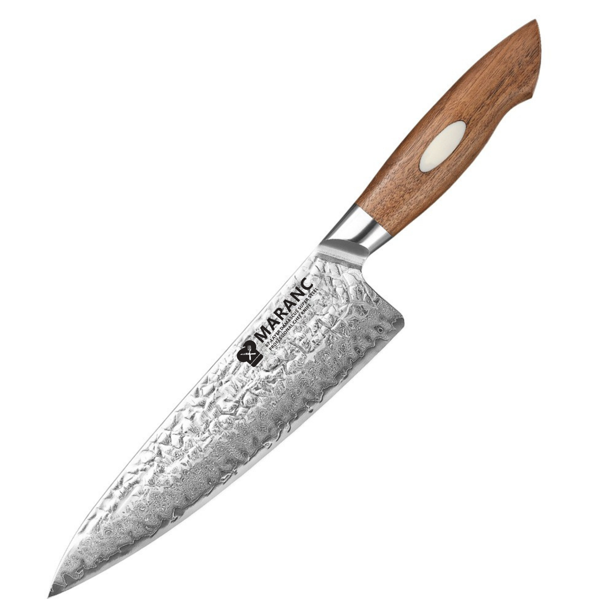 Cutitul bucatarului profesional Maranc, otel de damasc 67 straturi, 21 cm, M280