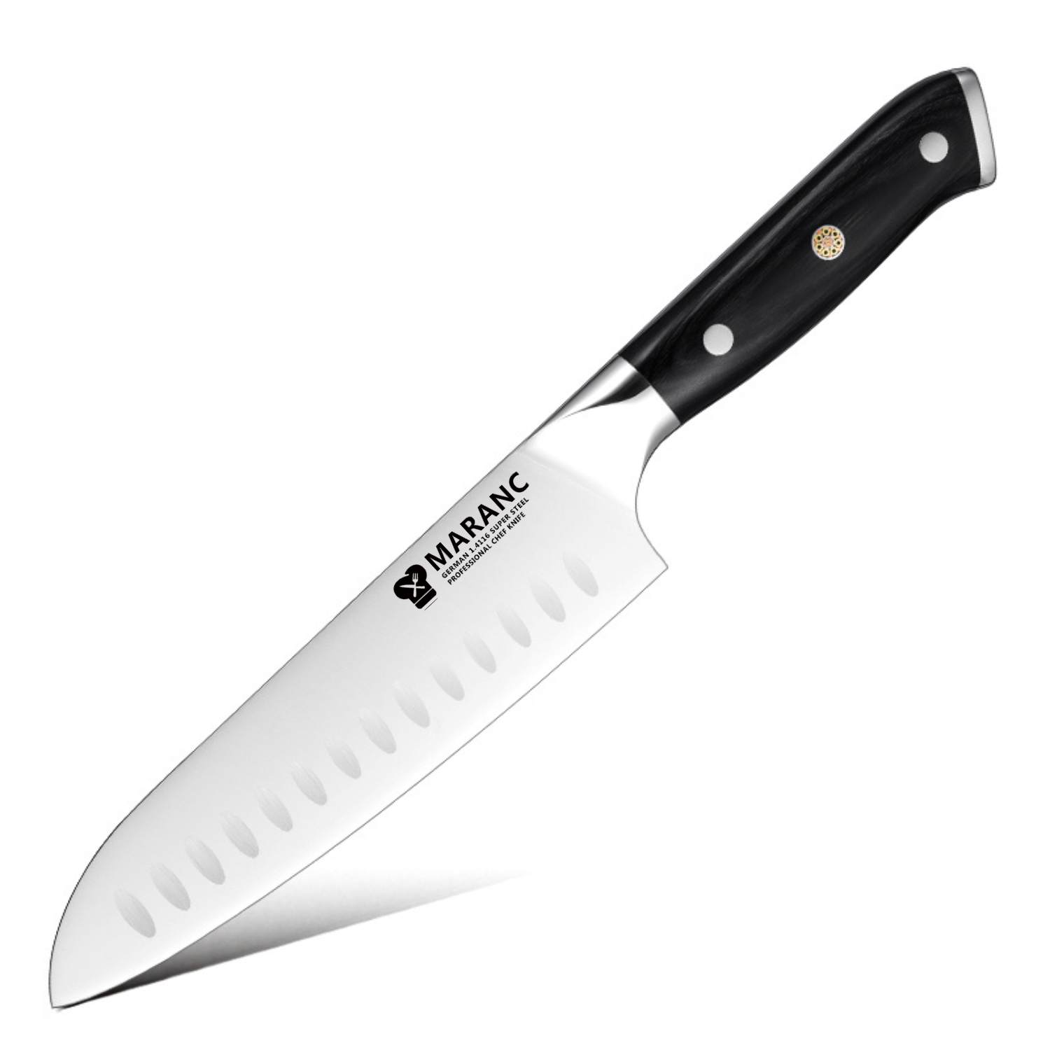 Cutit santoku profesional Maranc, otel german, 18 cm, M64