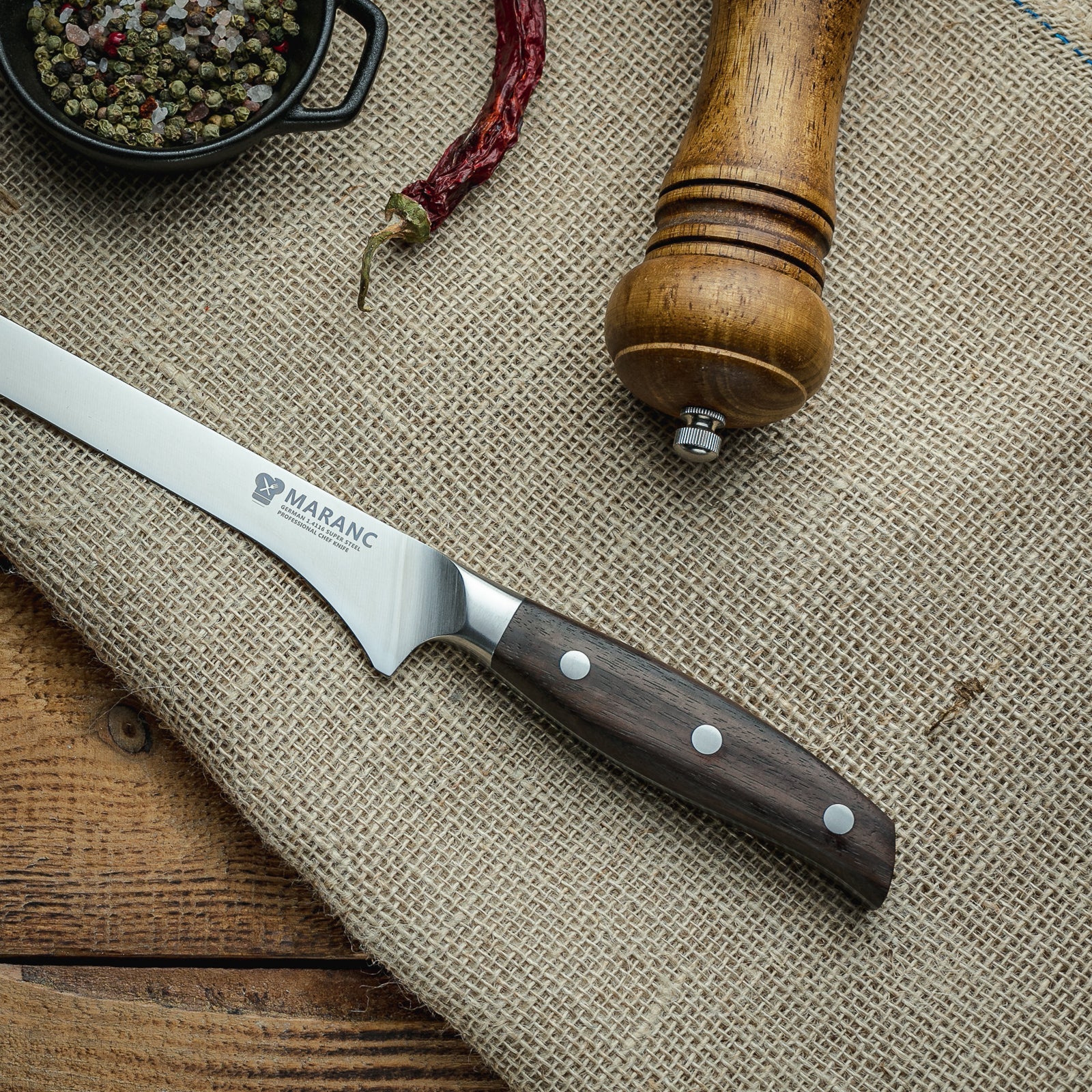 Cutit feliat jambon profesional Maranc otel german 25.5 cm