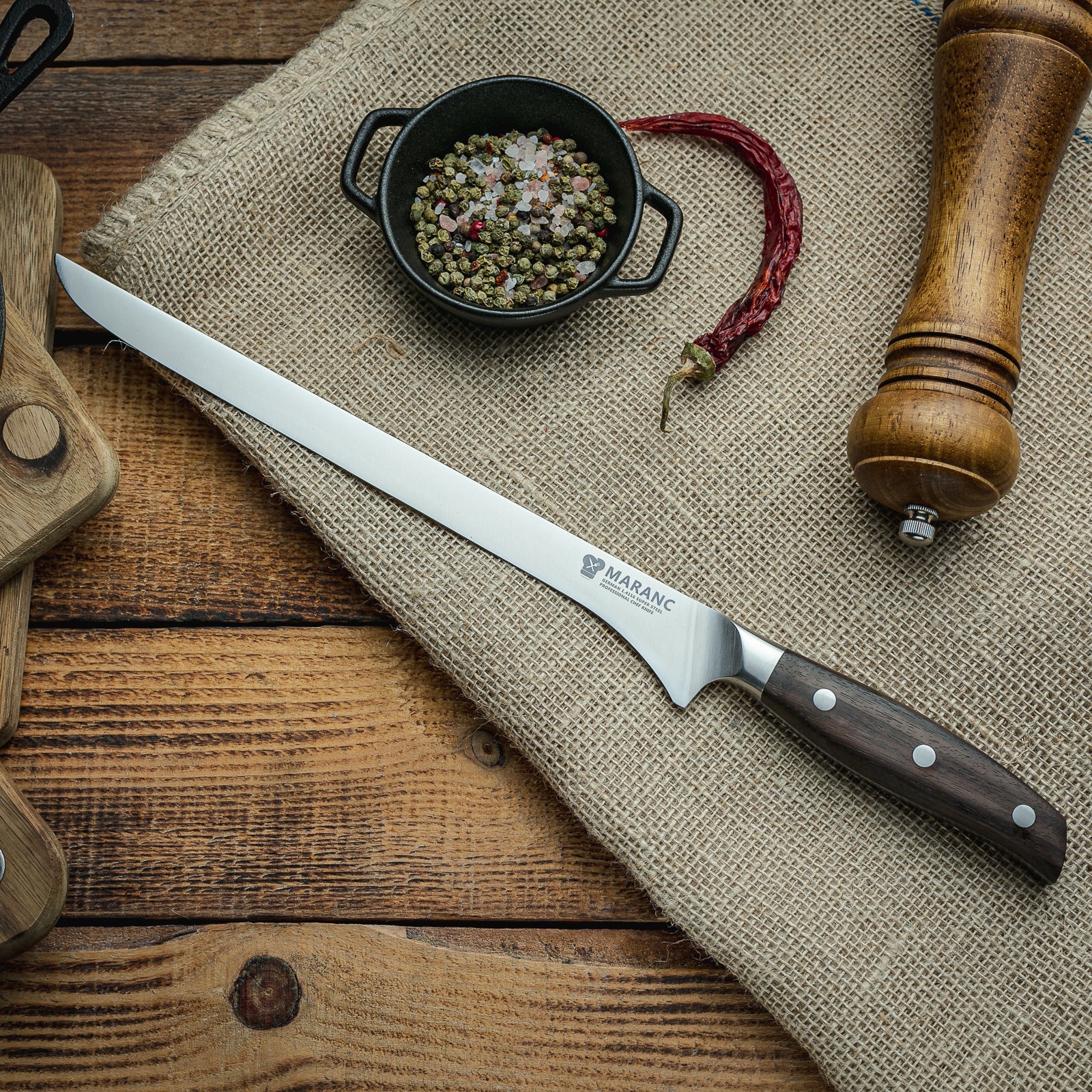 Cutit feliat jambon profesional Maranc otel german 25.5 cm