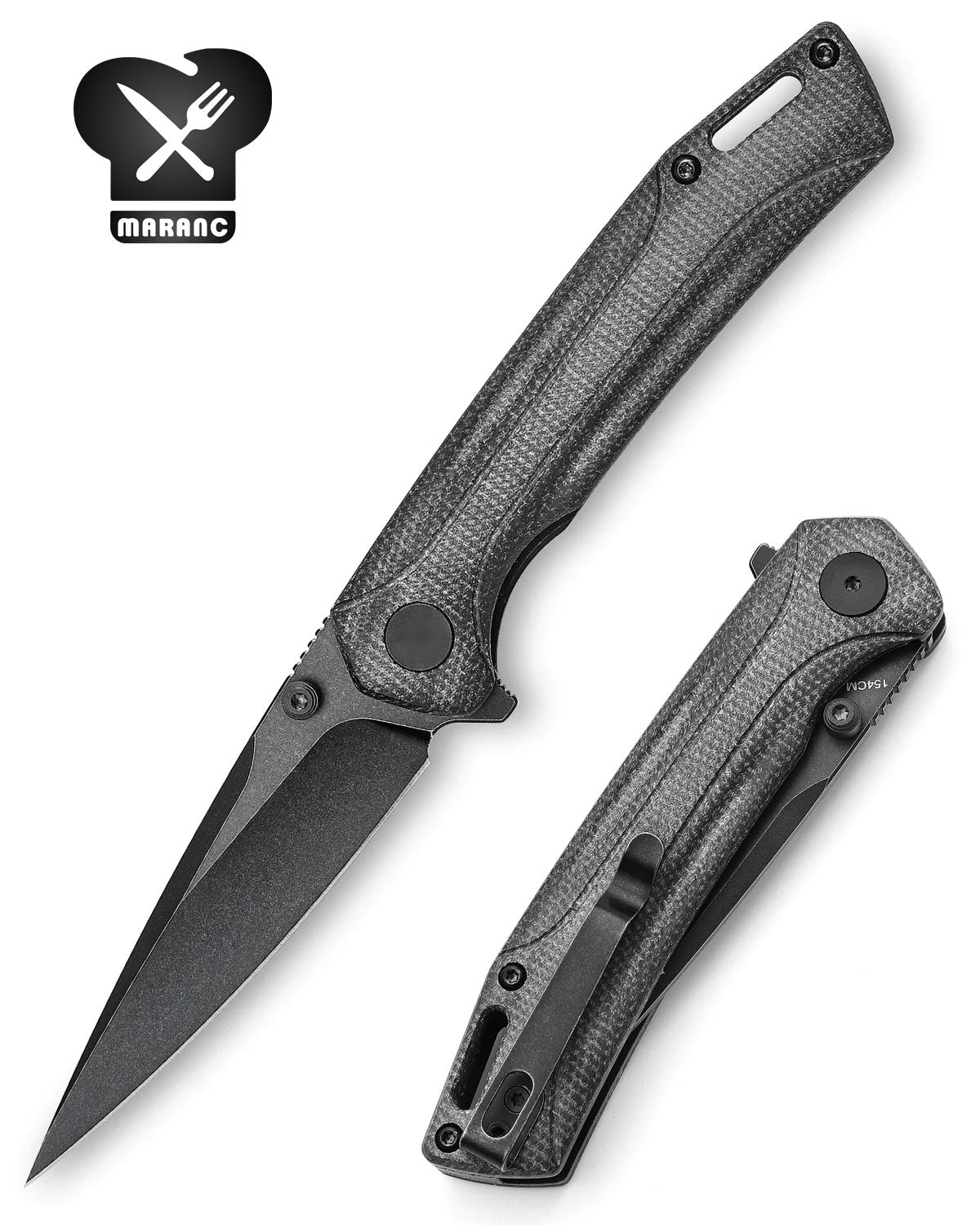 Cutit vanatoare Maranc otel 154CM maner micarta 8.3 cm MV21