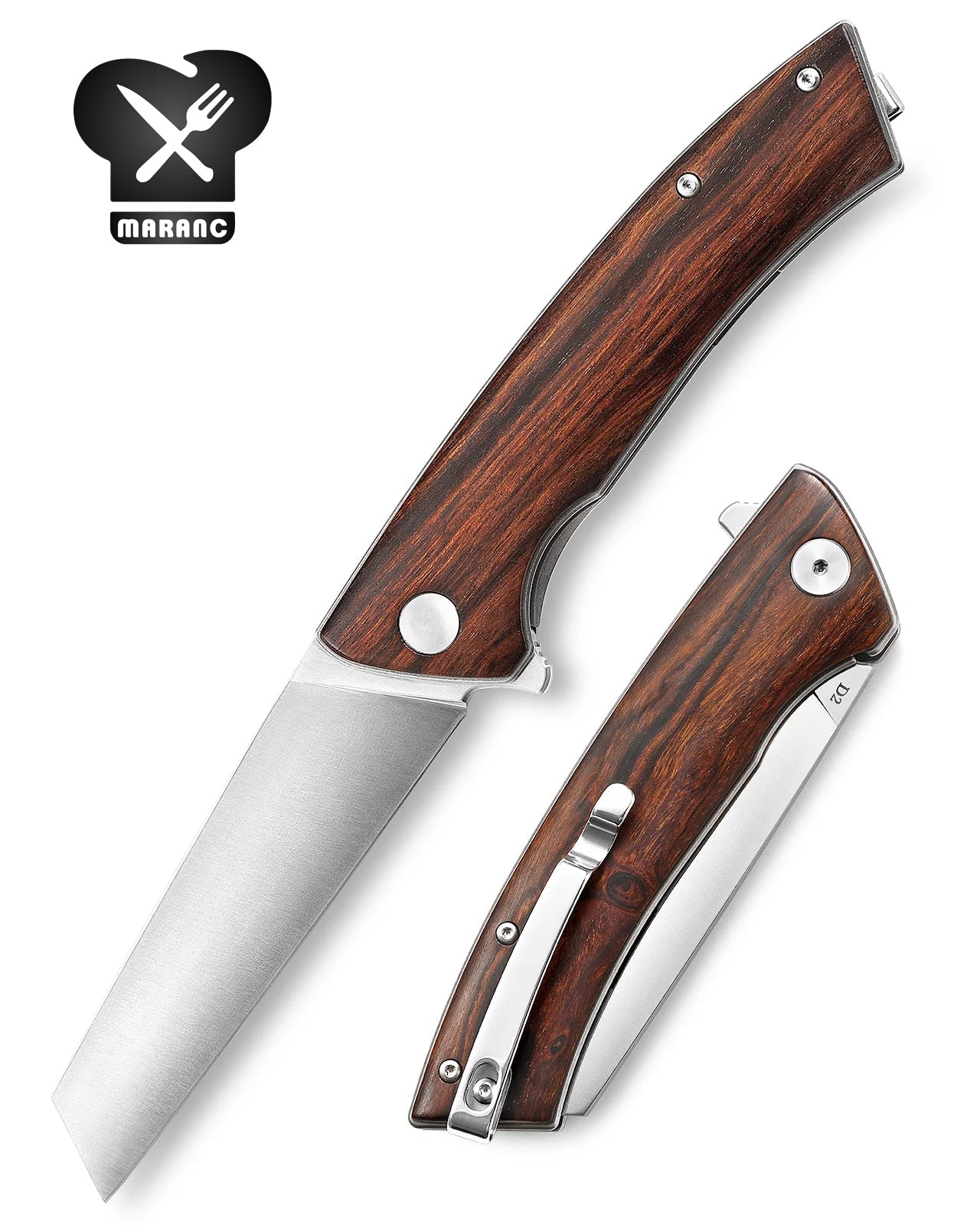 Cutit vanatoare Maranc otel D2 maner ironwood 9.5 cm MV8 -