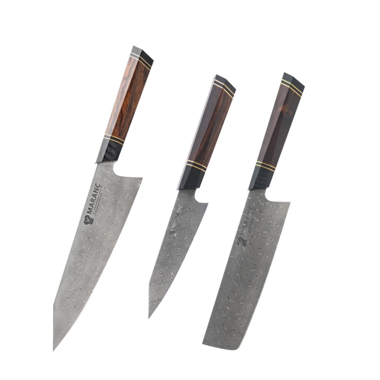 Set cutite Maranc otel damasc 3 piese M246 - Seturi de