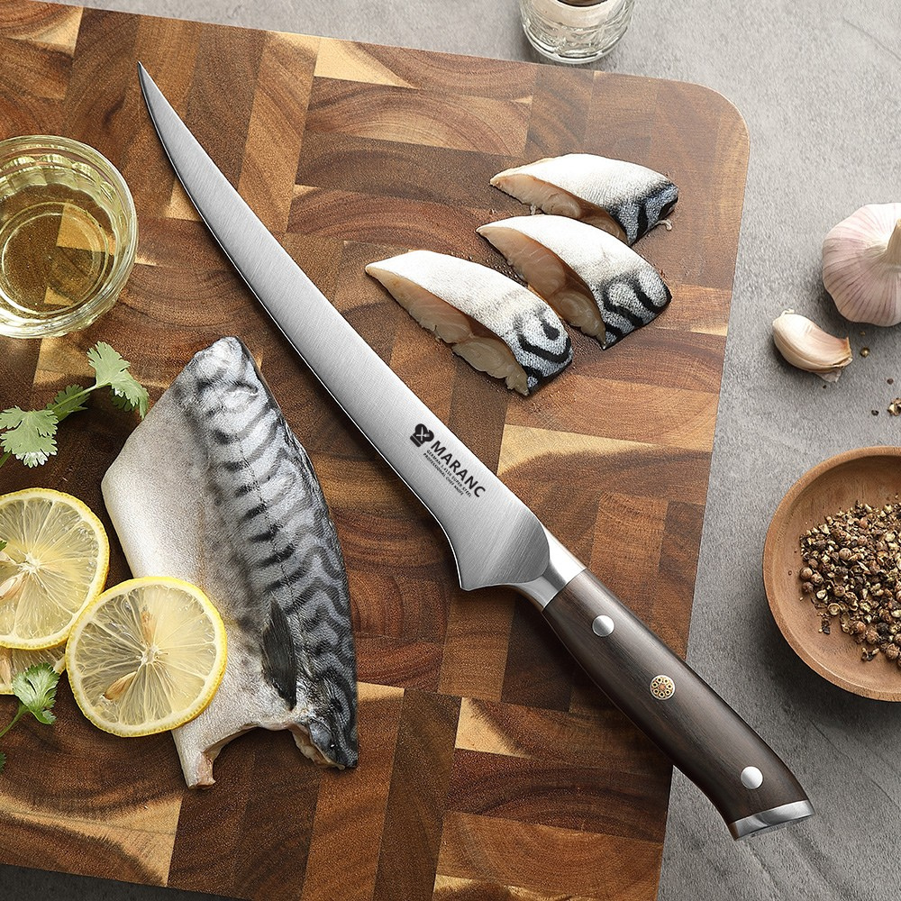 Cutit filetat profesional Maranc, otel german, 23 cm, M340