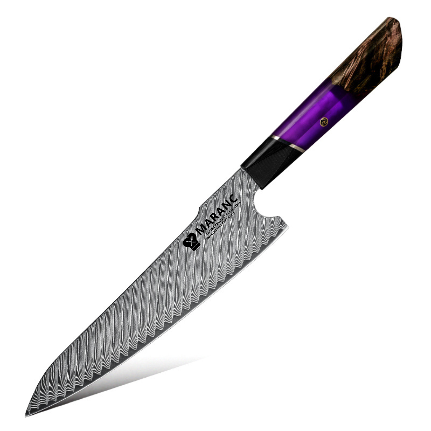 Cutit bucatar profesional Maranc, otel damasc, 21 cm, M402