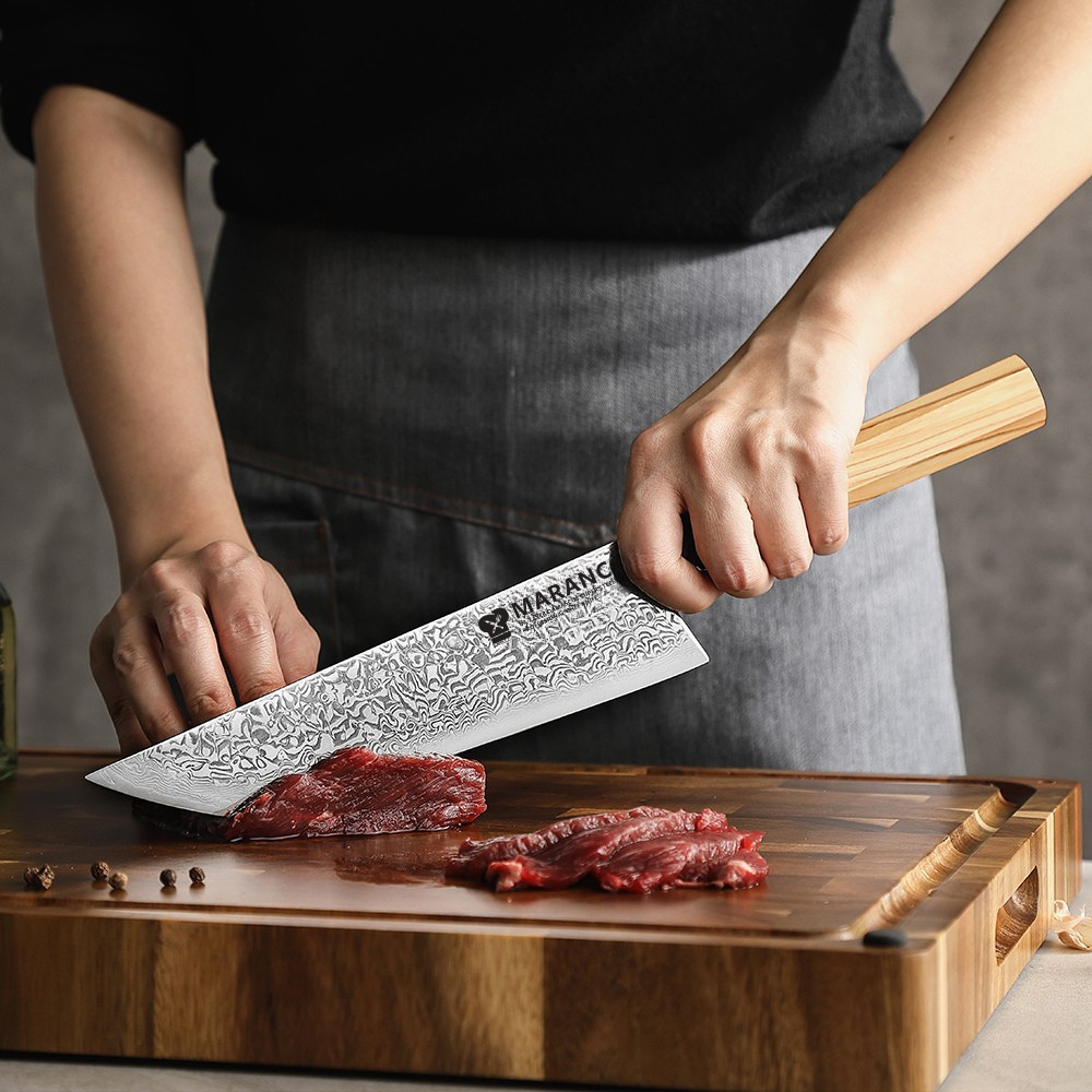 Cutit bucatar profesional Maranc, otel damasc, 21 cm, M342