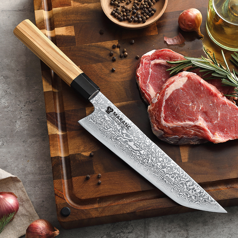 Cutit bucatar profesional Maranc, otel damasc, 21 cm, M342