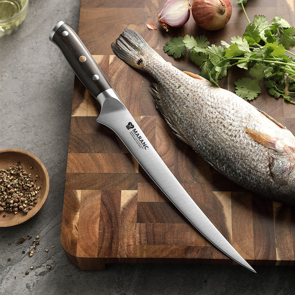 Cutit filetat profesional Maranc, otel german, 23 cm, M340