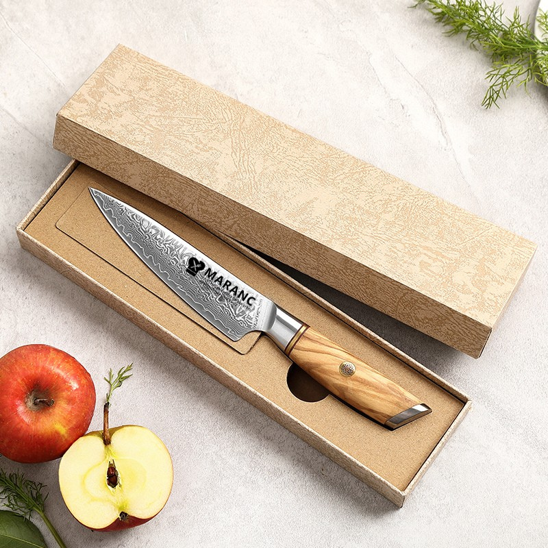 Cutit filetat profesional Maranc, otel damasc, 13 cm, M345