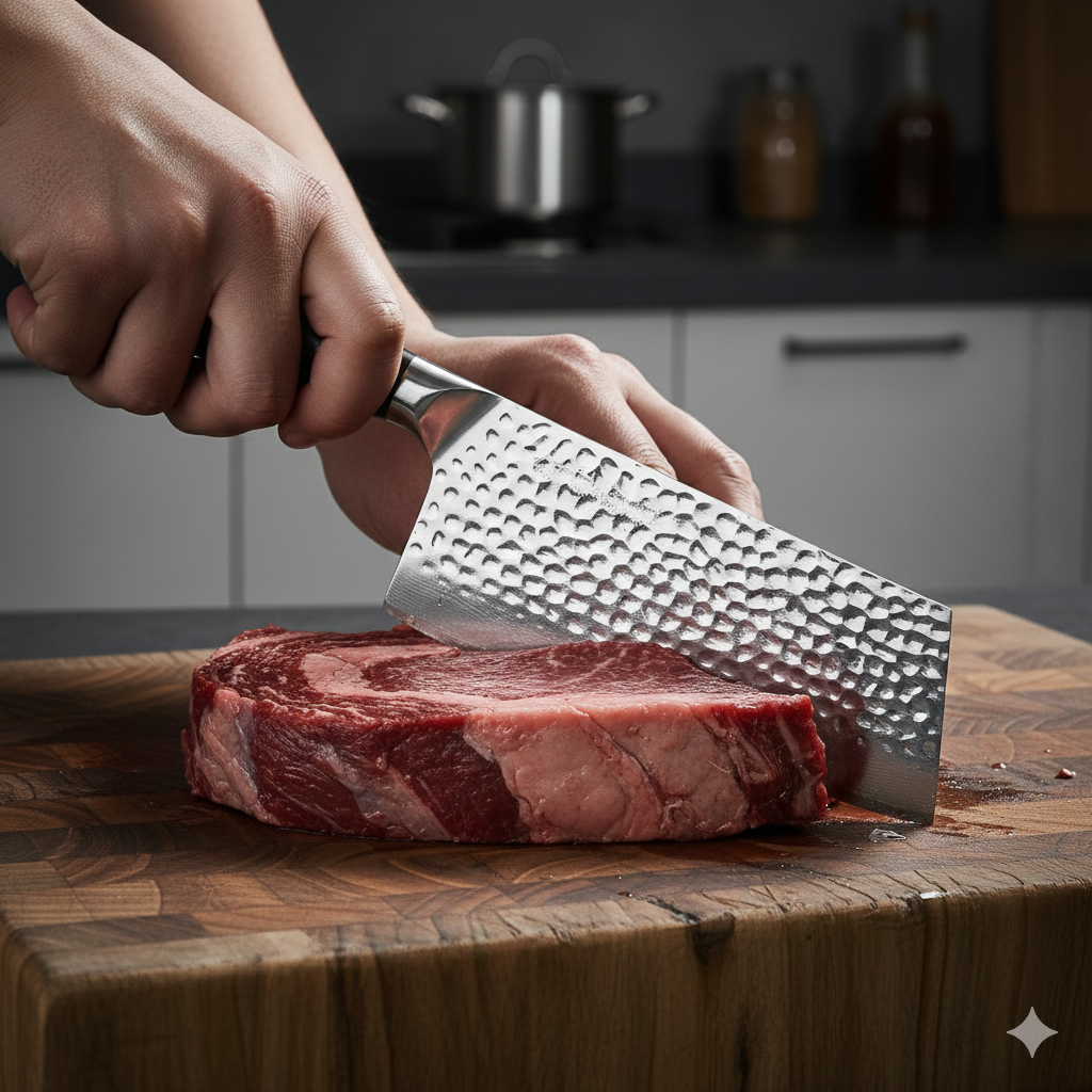 Satâr profesional Maranc, otel de damasc, 18 cm, M156