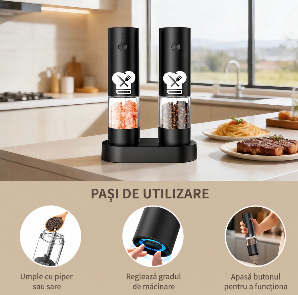 Set 2 rasnite profesionale Maranc wireless, M359