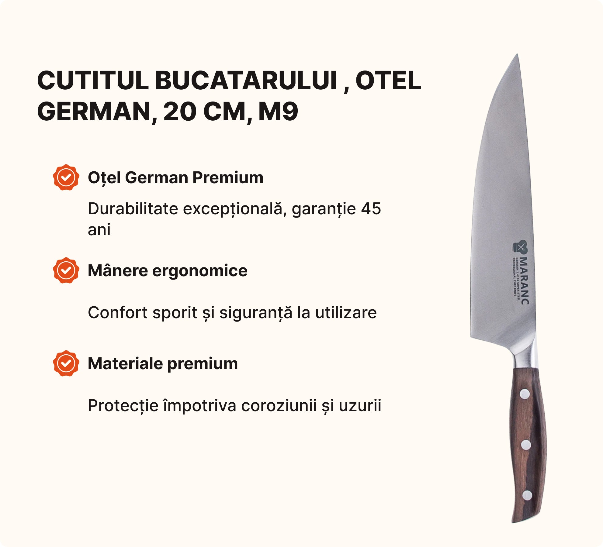 Set de cuțite profesionale pentru bucătărie, pentru pasionați, Nr. 10