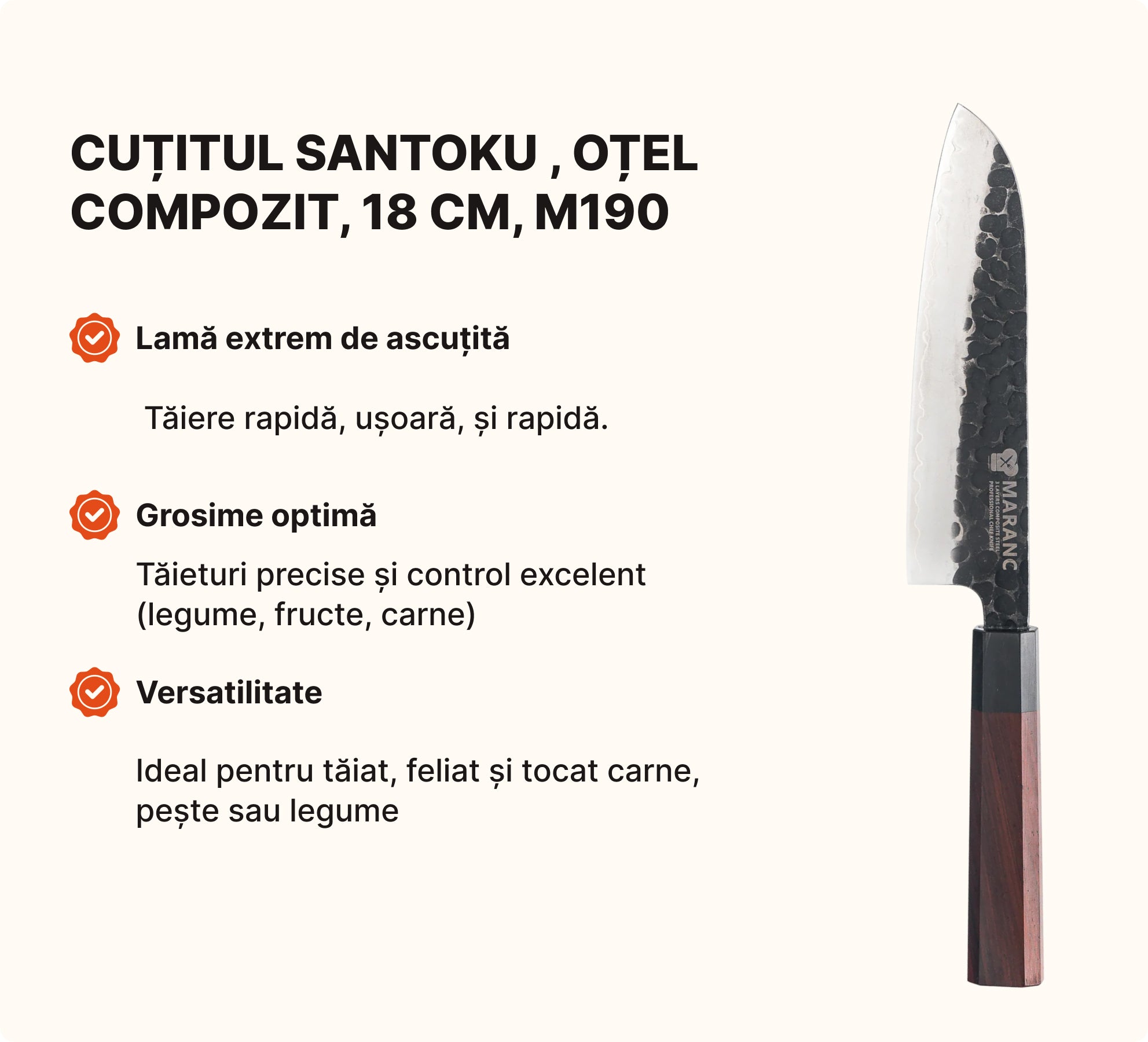 Set de cuțite profesionale pentru bucătărie, pentru pasionați, Nr. 1