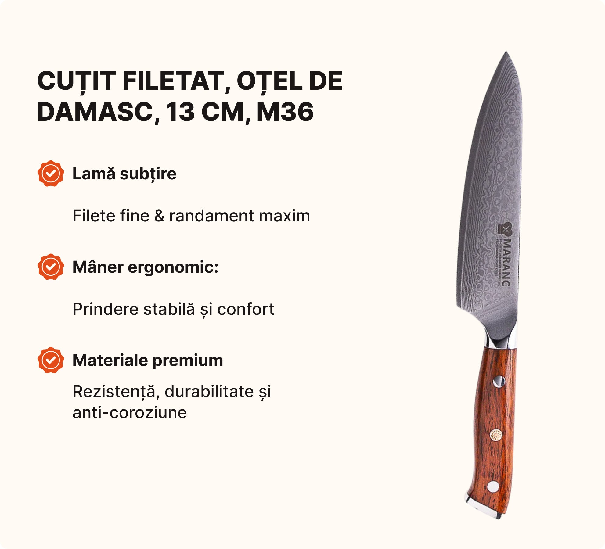 Set de cuțite profesionale pentru bucătărie, pentru pasionați, Nr. 5