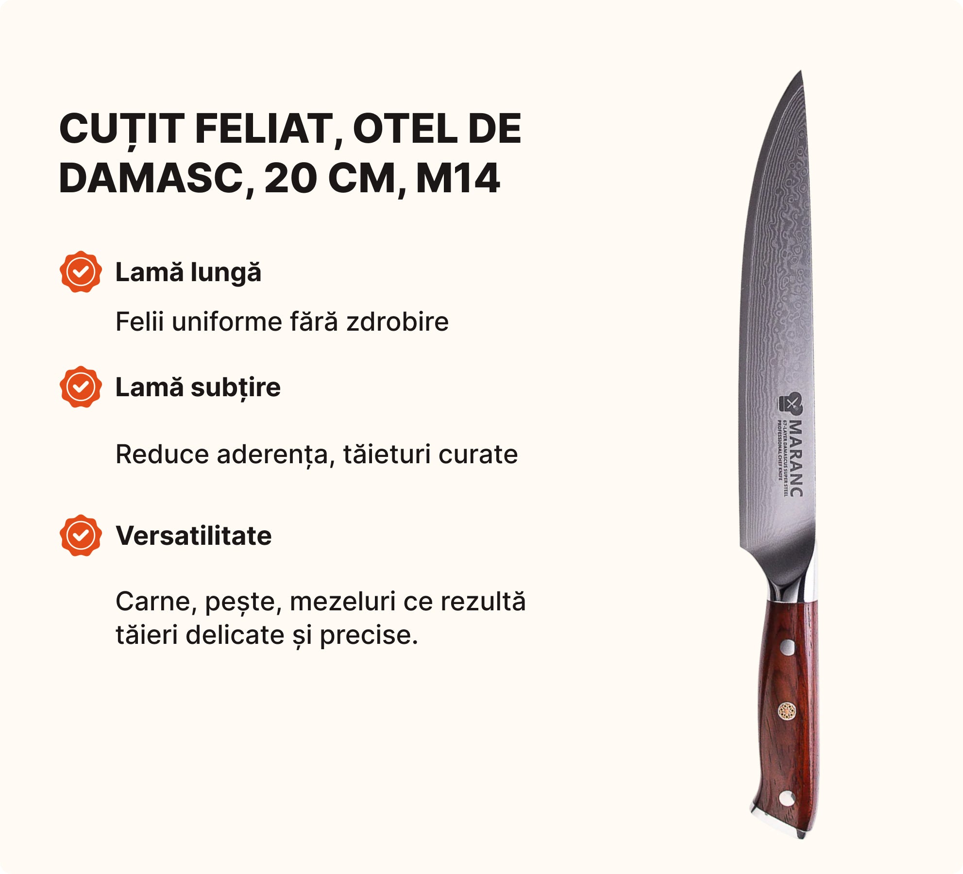 Set de cuțite profesionale pentru bucătărie, pentru pasionați, Nr. 6