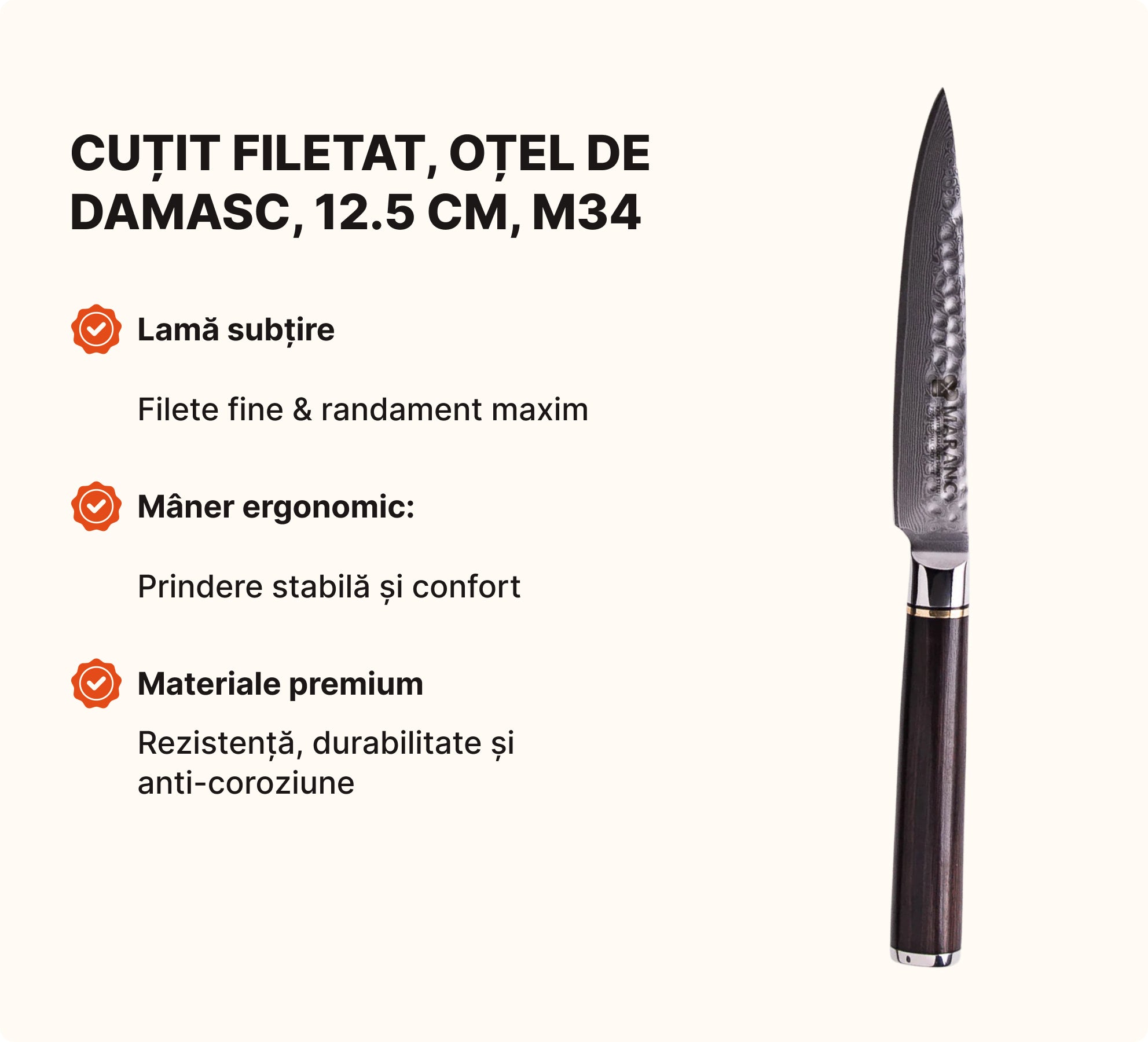 Set de cuțite profesionale pentru bucătărie, pentru profesioniști, Nr. 7