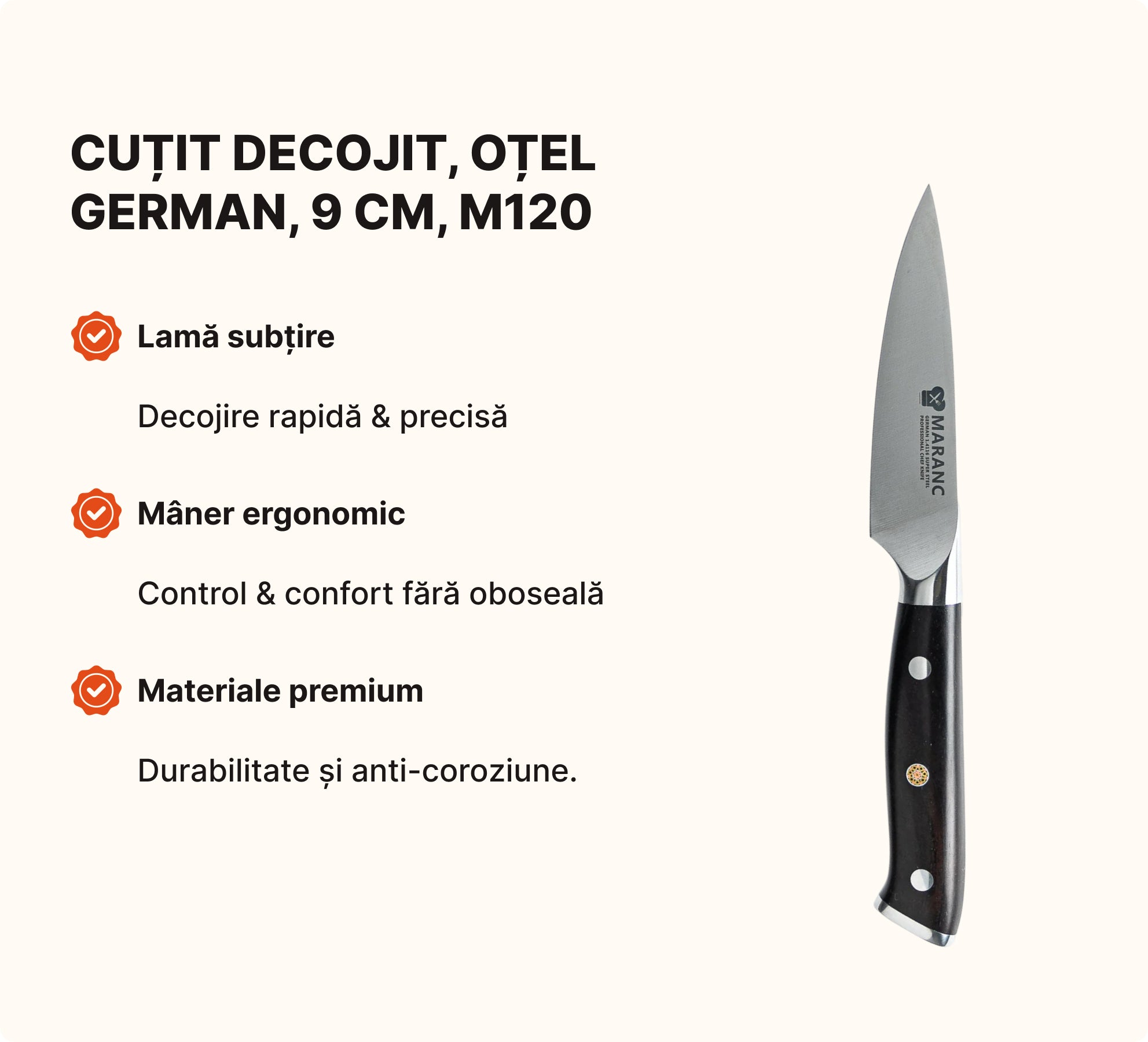 Set de cuțite profesionale pentru bucătărie, pentru începători, Nr. 2