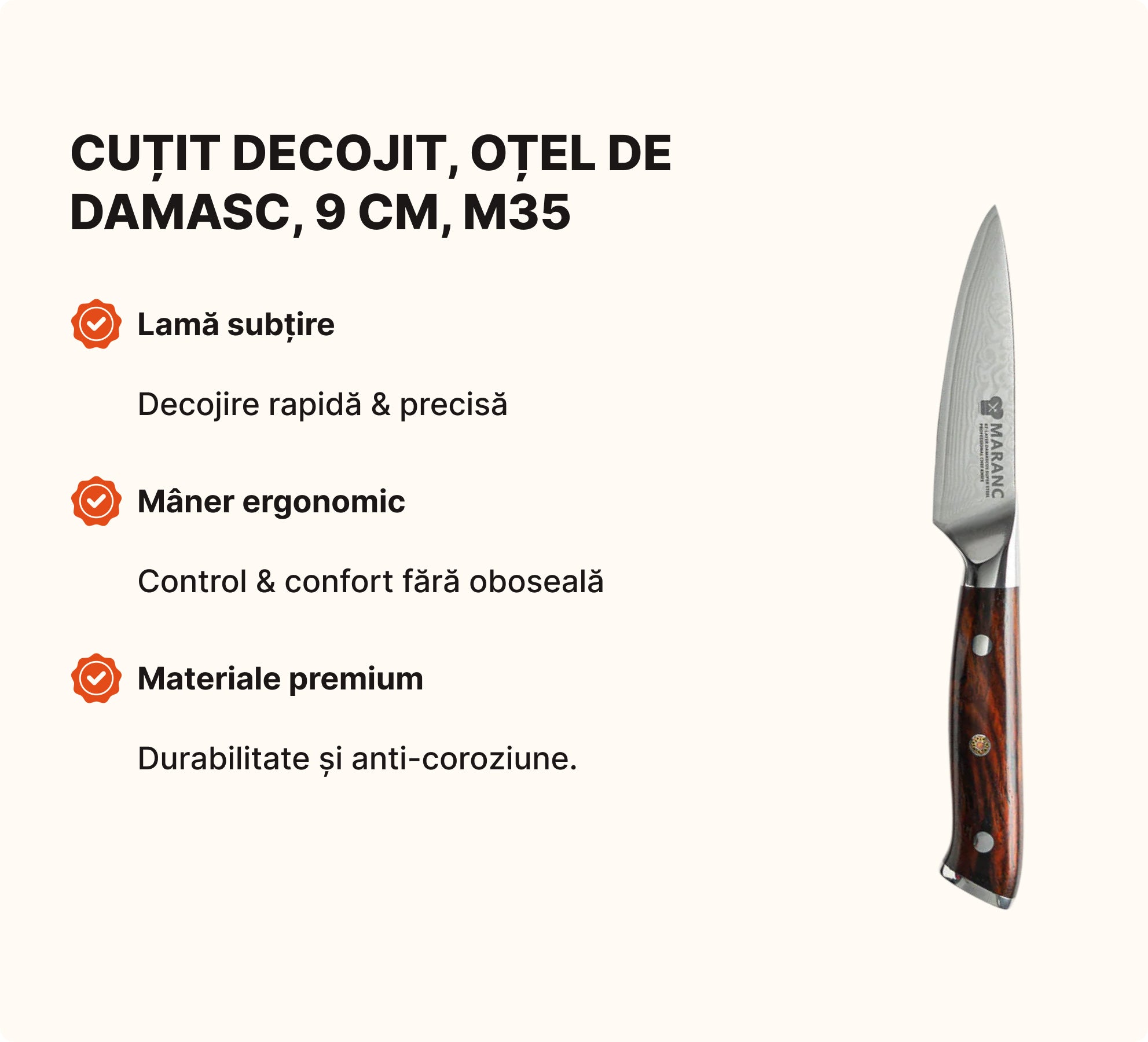 Set de cuțite profesionale pentru bucătărie, pentru profesioniști, Nr. 5