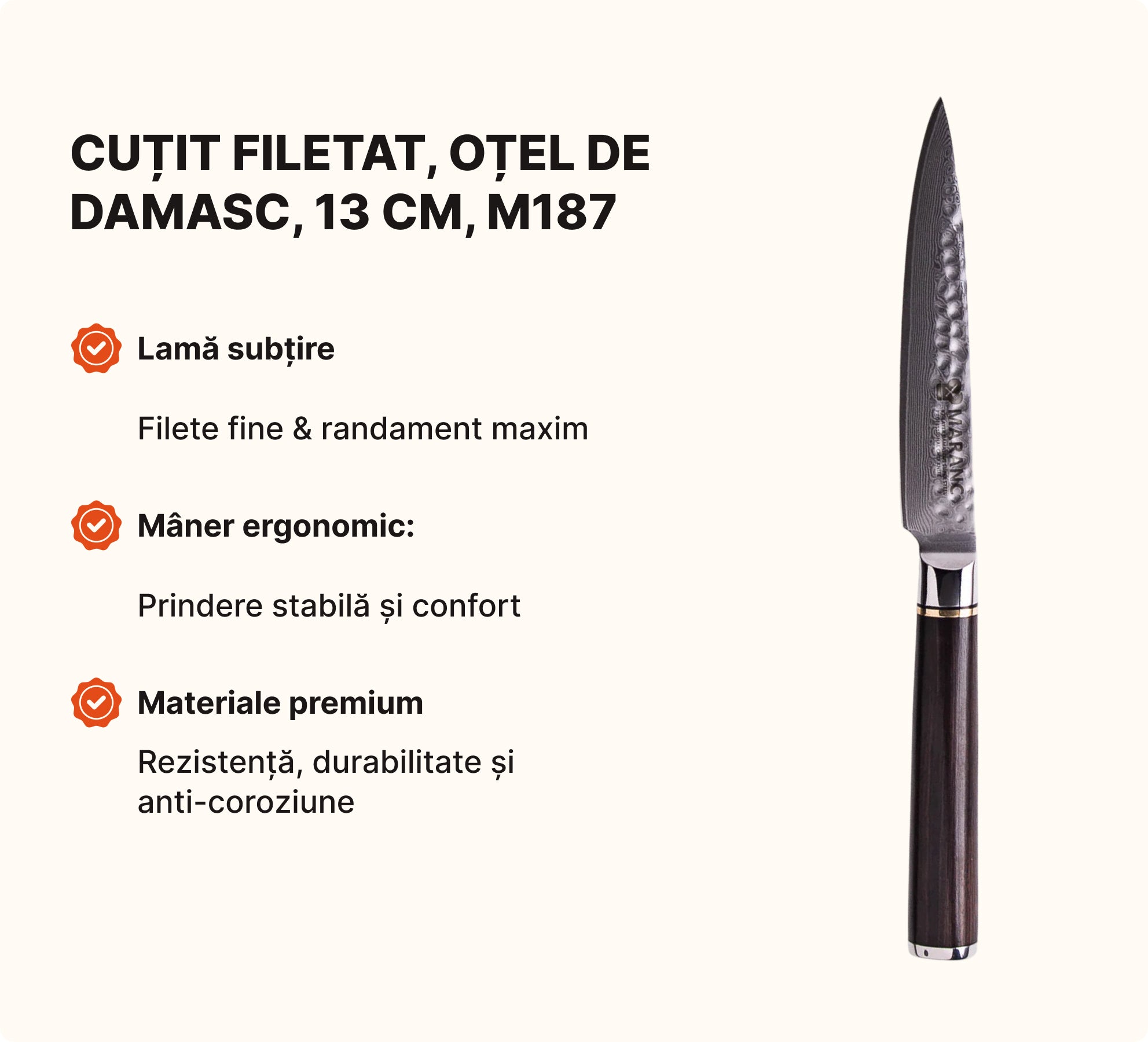 Set de cuțite profesionale pentru bucătărie, pentru profesioniști, Nr. 7