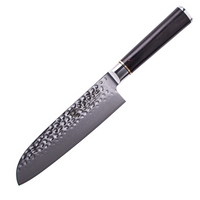 Cutit santoku profesional Maranc, otel de damasc, 18 cm, M12