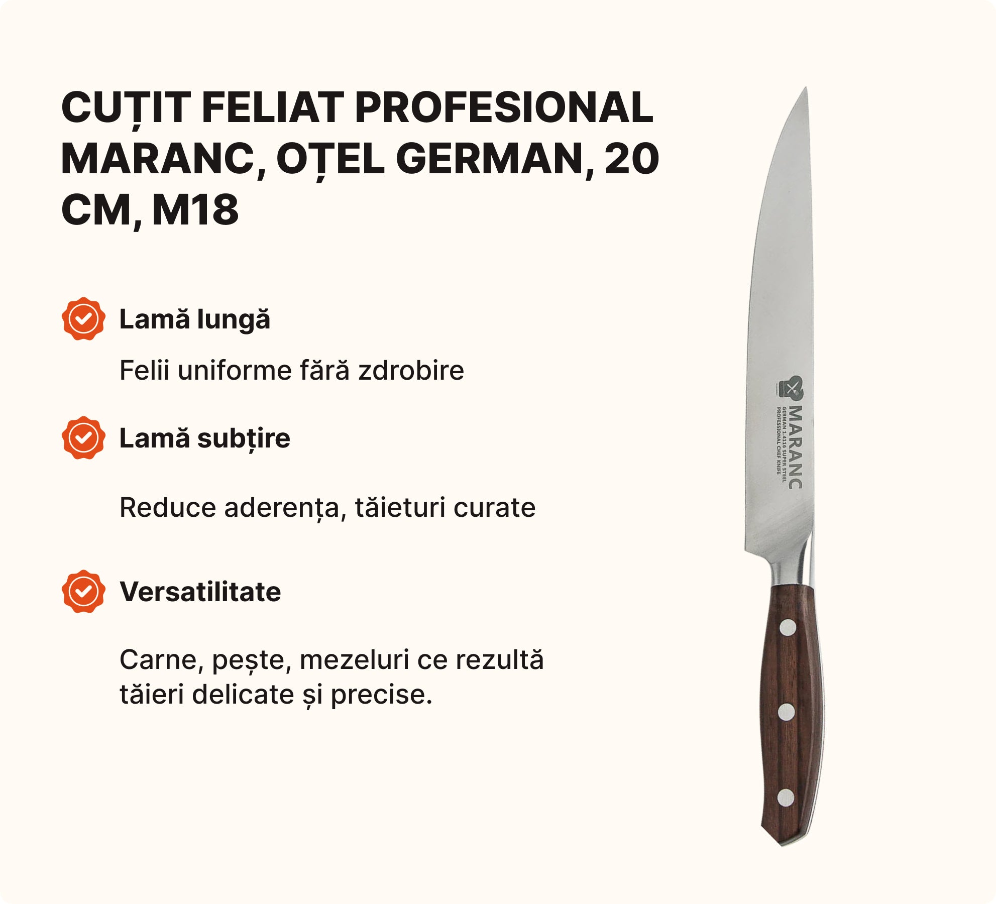 Set de cuțite profesionale pentru bucătărie, pentru pasionați, Nr. 10